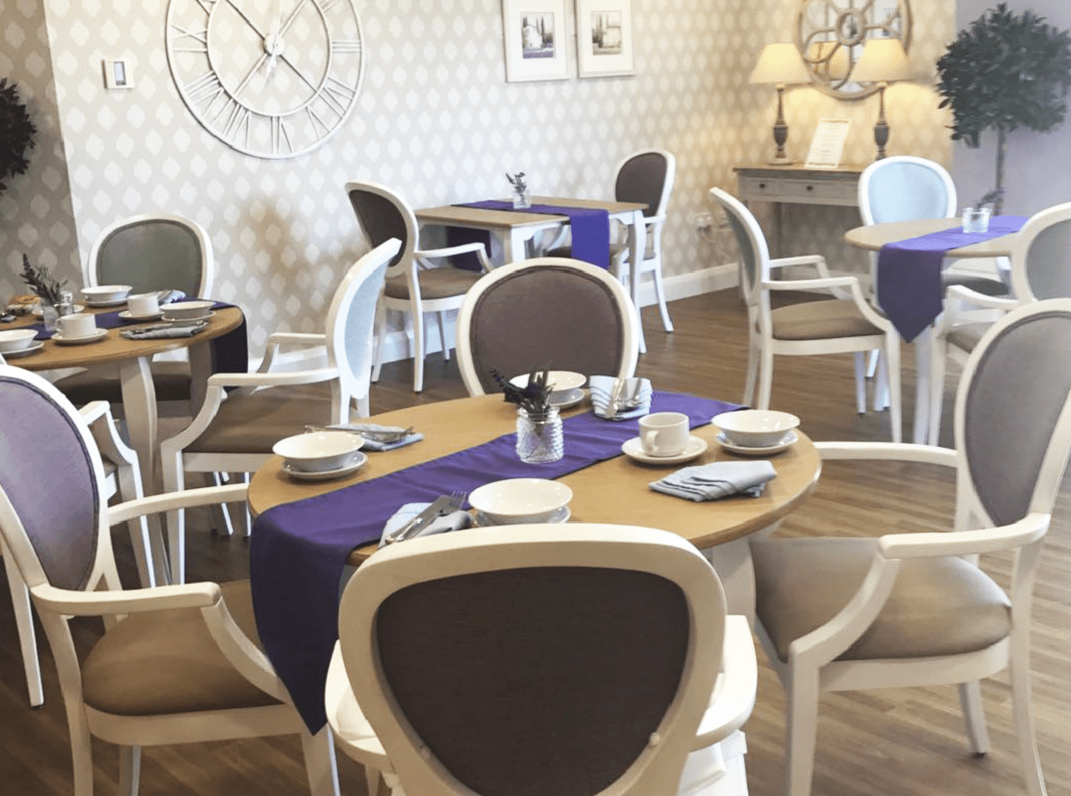 Dining area of Westgate House care home in Ware, Hertfordshire