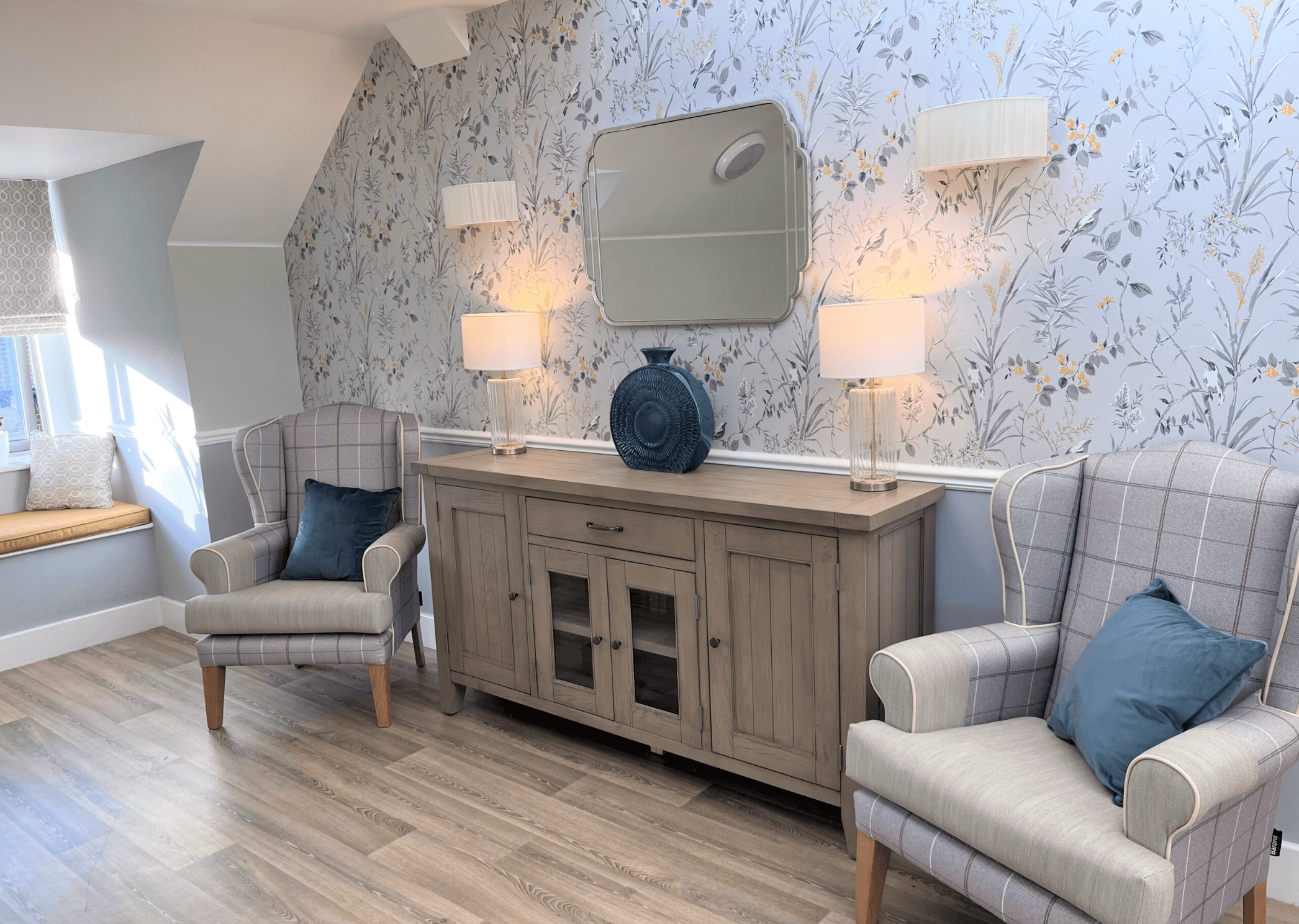 Lounge of St Pauls care home in Hemel Hempstead, Hertfordshire