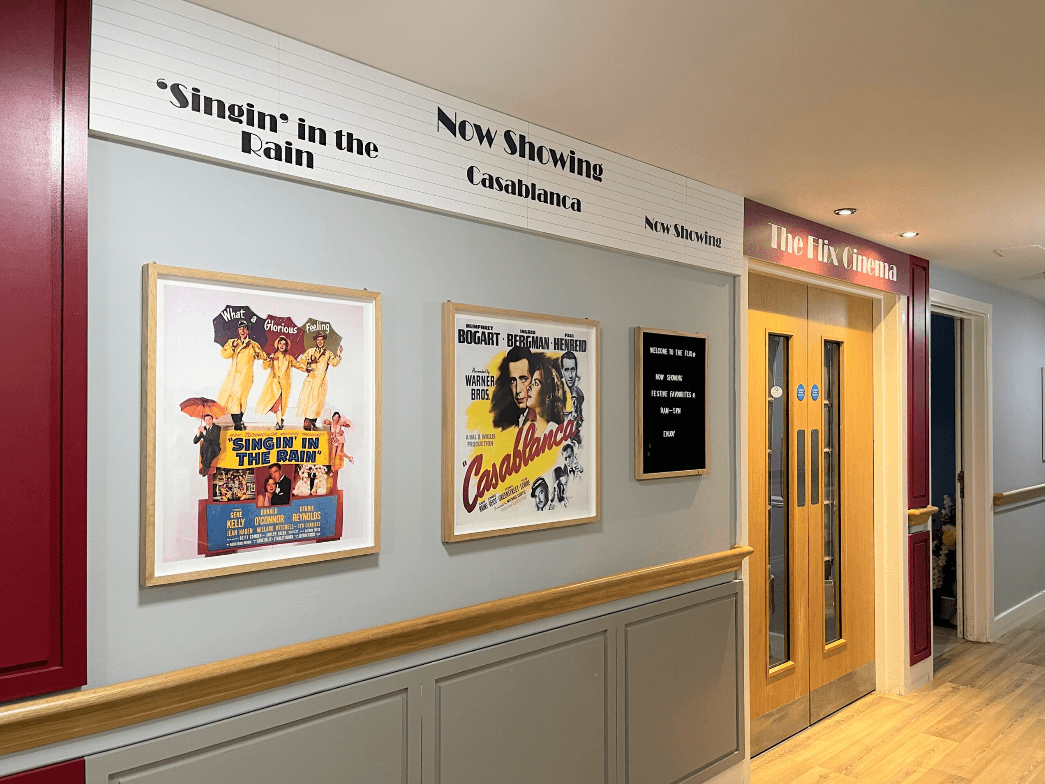 Cinema of St Pauls care home in Hemel Hempstead, Hertfordshire