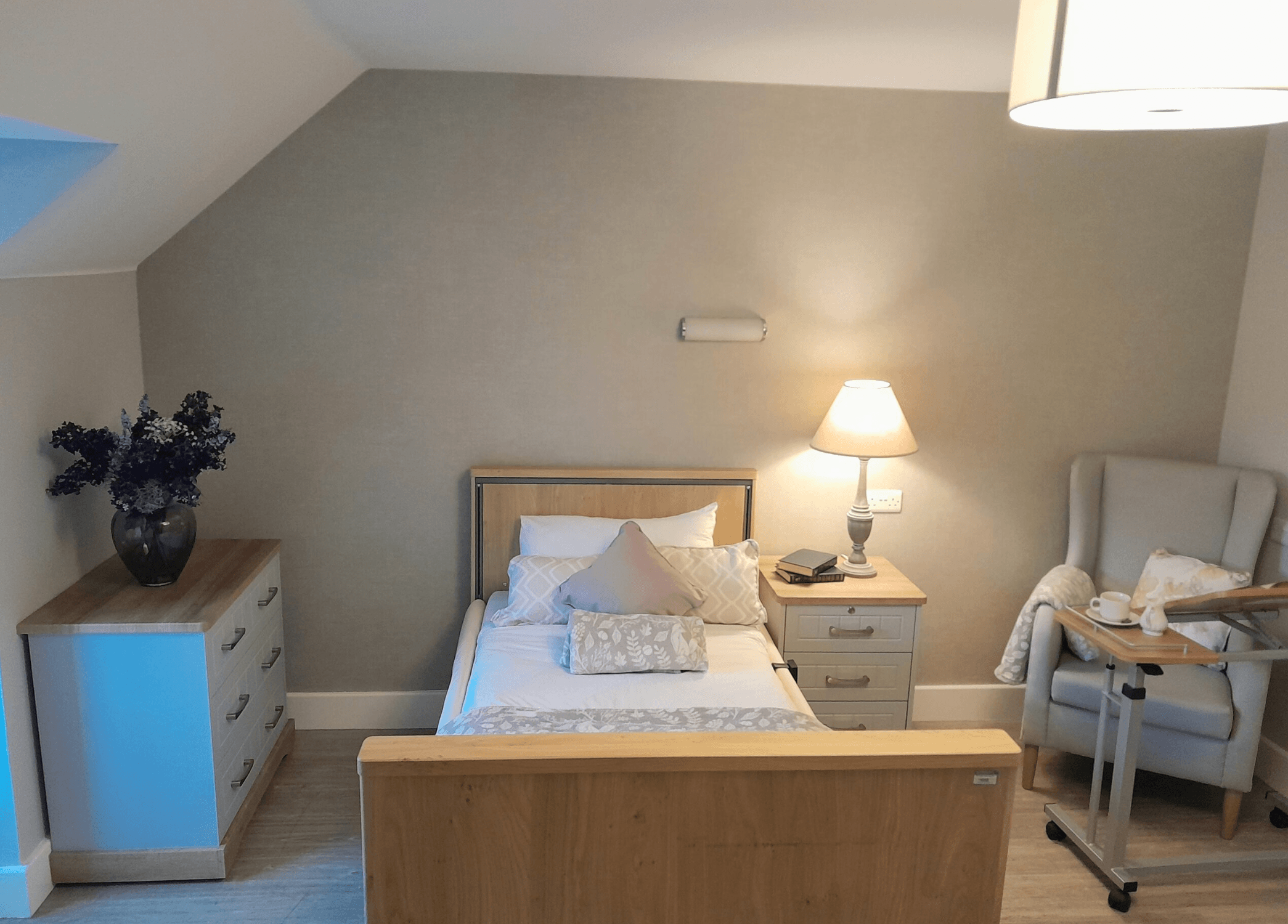 Bedroom of St Pauls care home in Hemel Hempstead, Hertfordshire