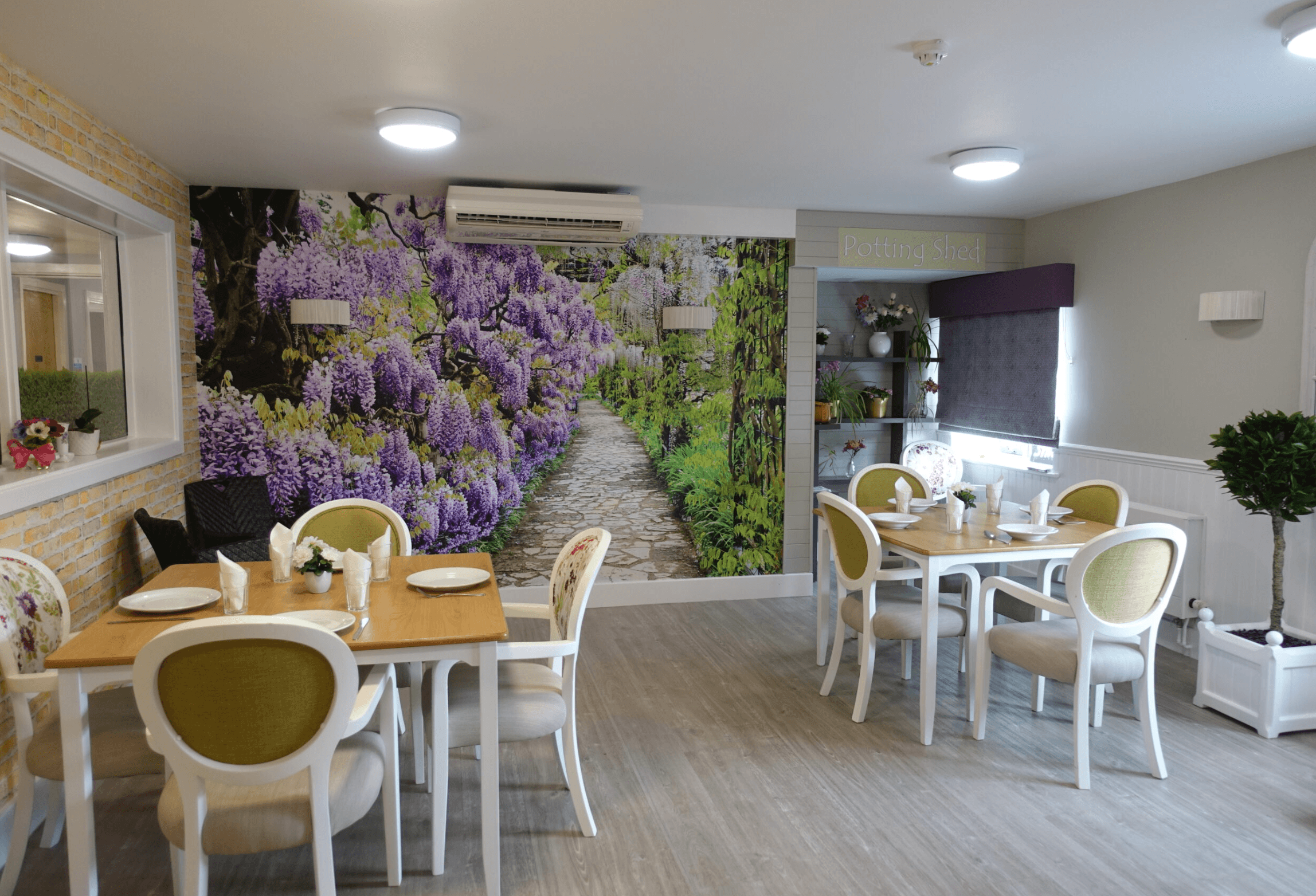 Dining room of St Pauls care home in Hemel Hempstead, Hertfordshire