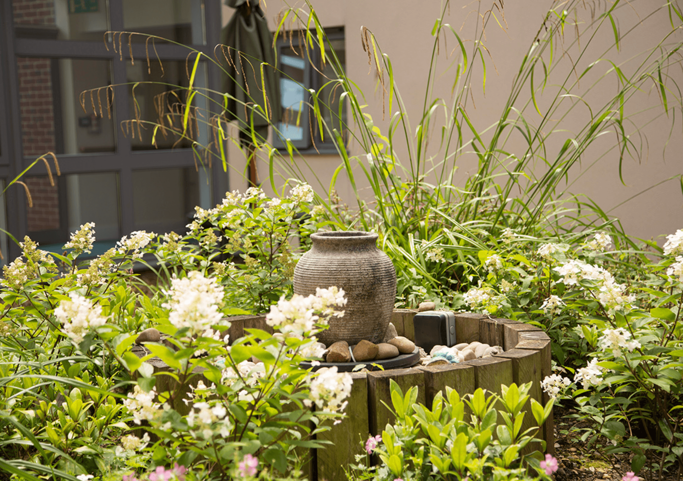 Garden of St Pauls care home in Hemel Hempstead, Hertfordshire