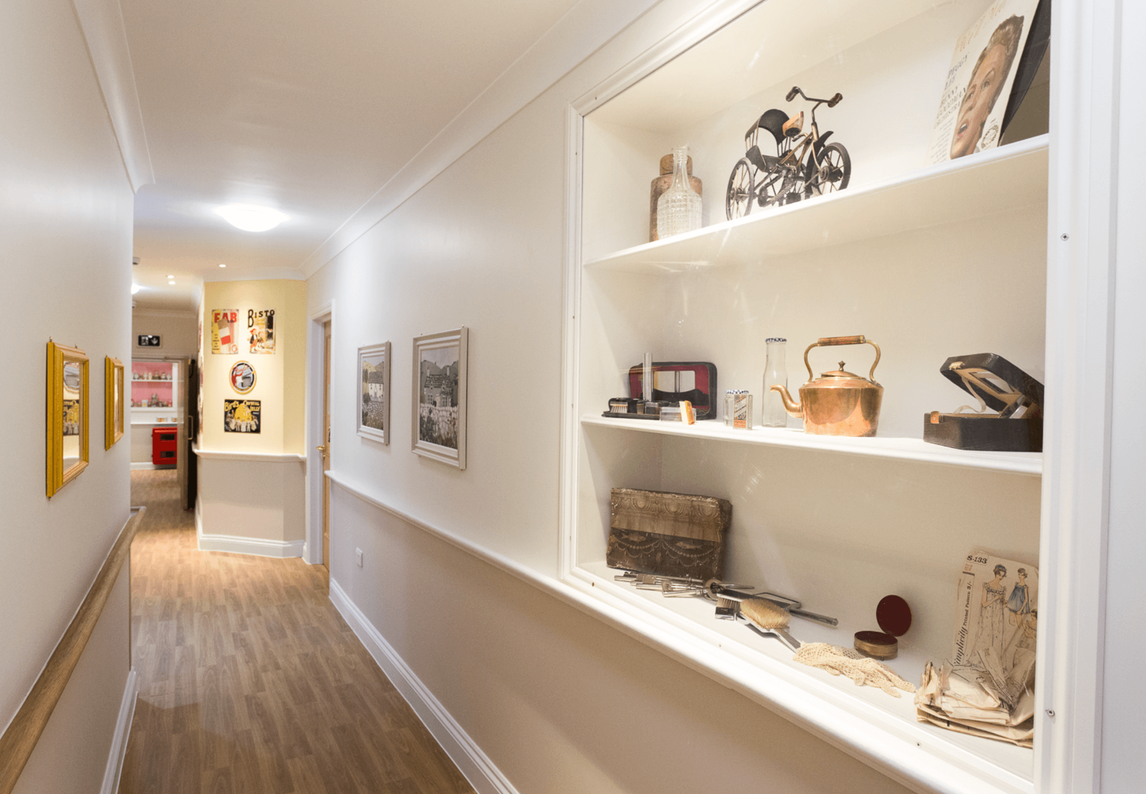 Hallway of Byron House care home in Aylesbury, Buckinghamshire
