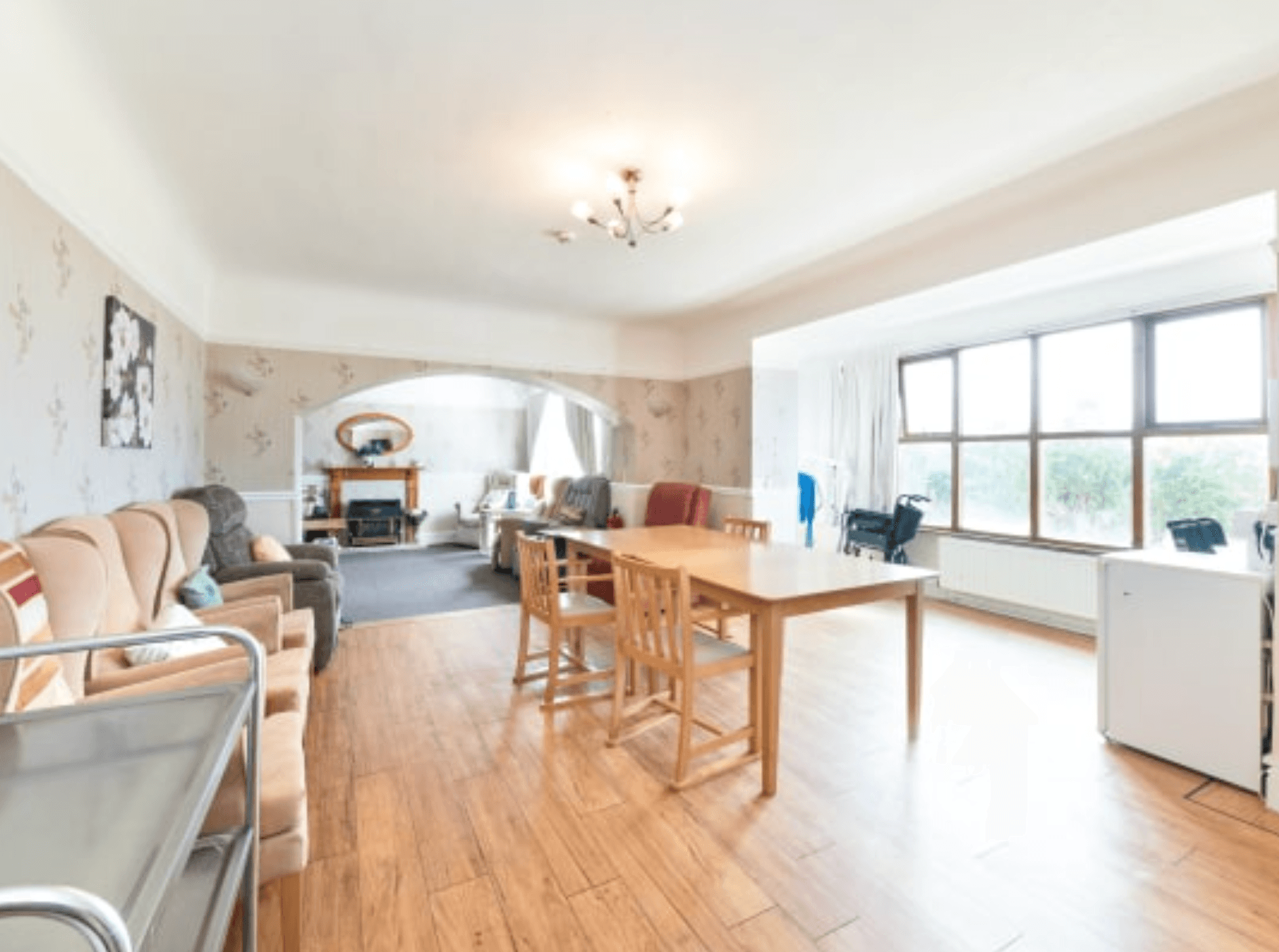 Dining area of Fairways nursing home in Trearddur Bay, Holyhead