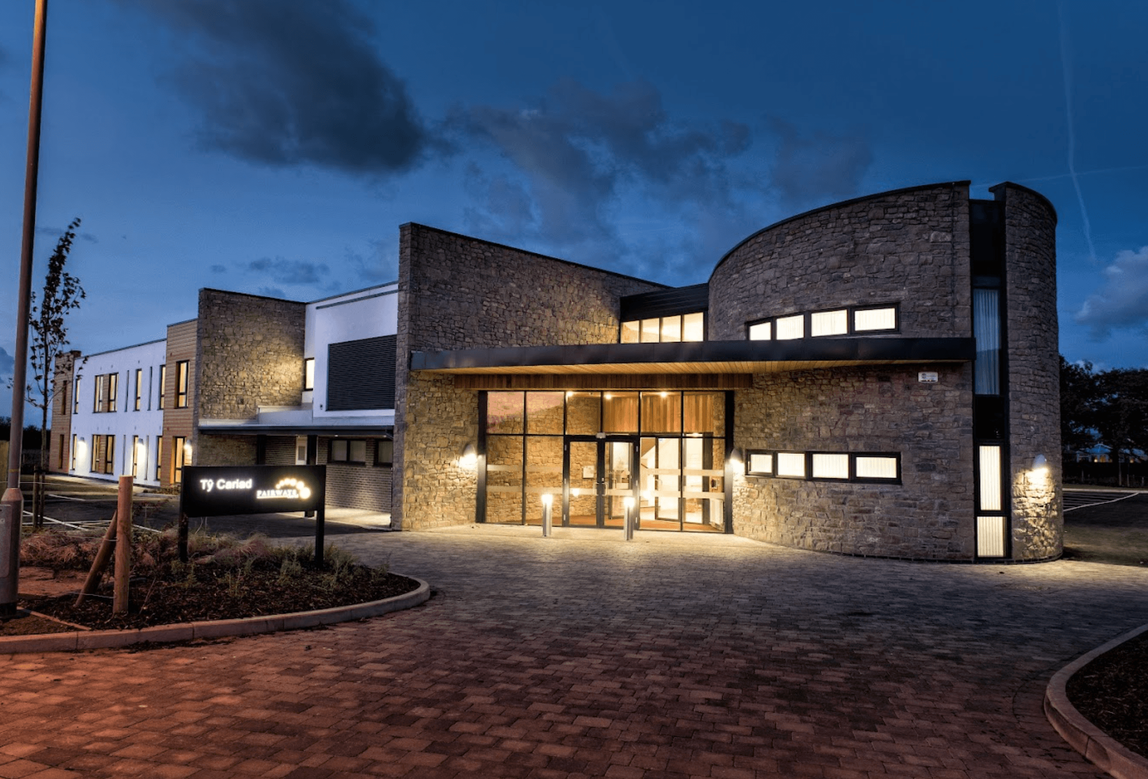 Exterior of Ty Cariad care home in Cae Eithin, Abergele