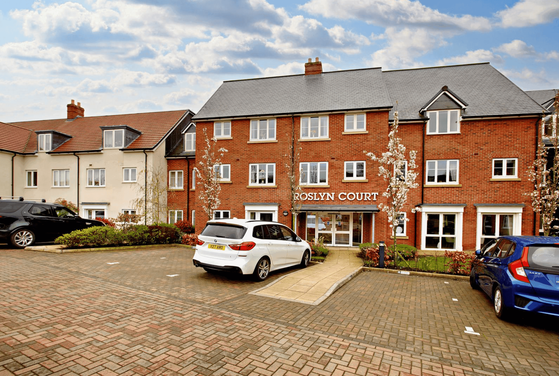 Exterior of Roslyn Court Retirement Development in Ely, Cambridgeshire