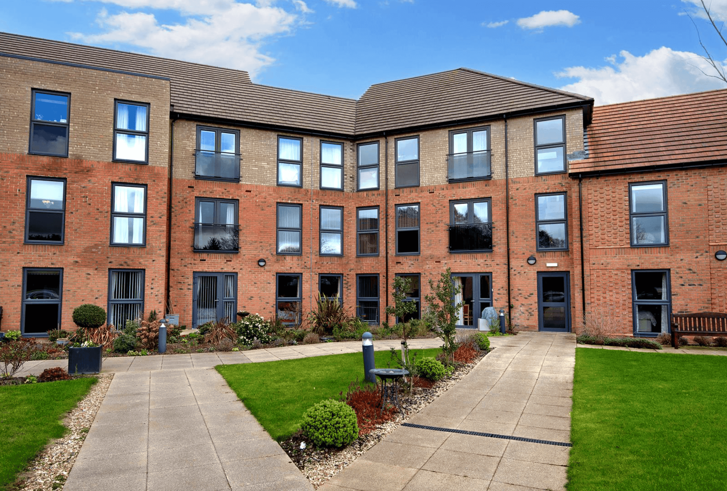 Exterior of Deans Park Court in Stafford, Staffordshire