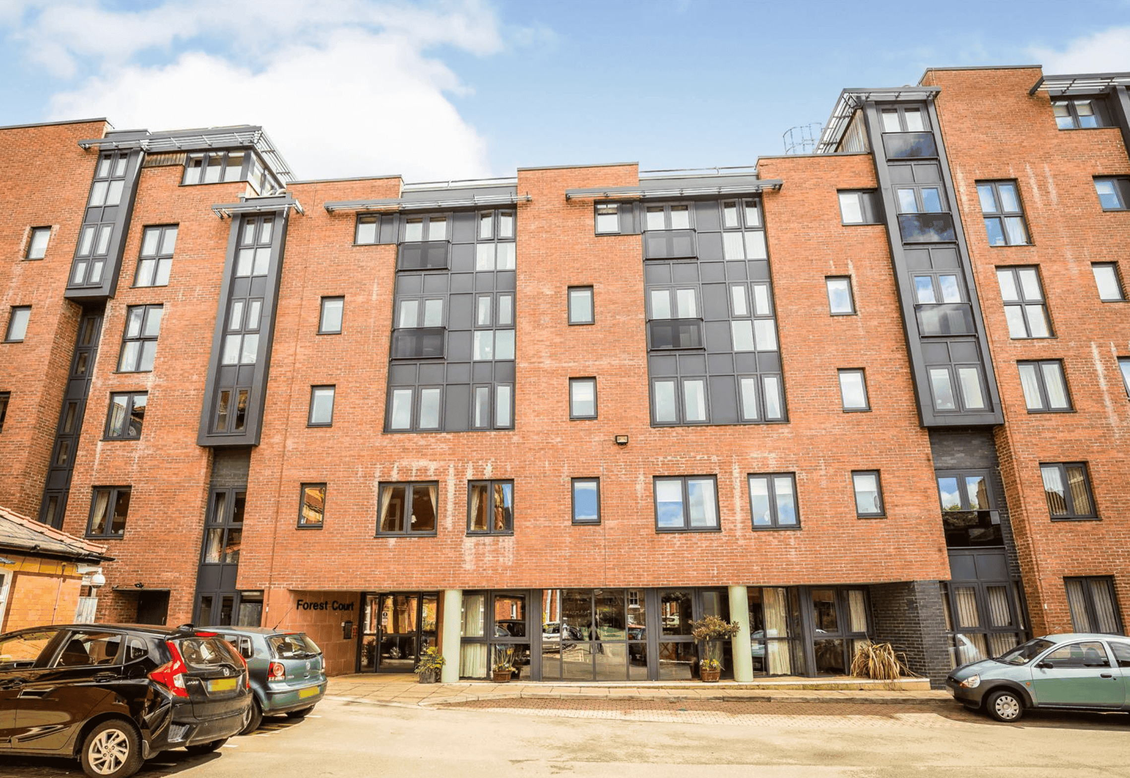 Exterior of Forest Court retirement development in Chester, Cheshire