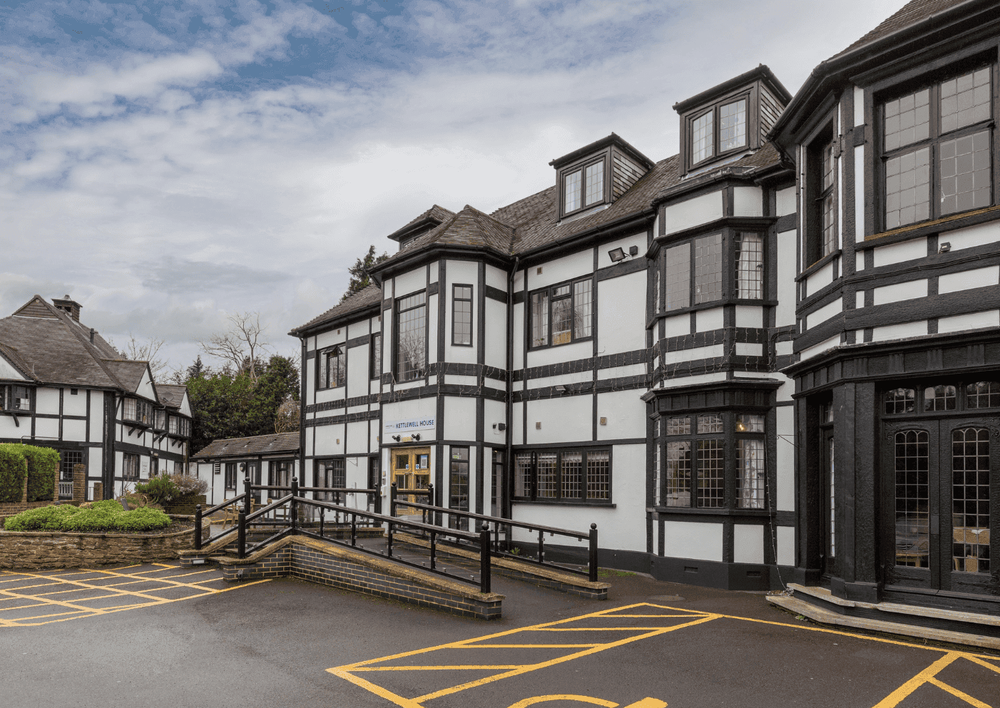 Exterior of Kettlewell House care home in Woking, Surrey