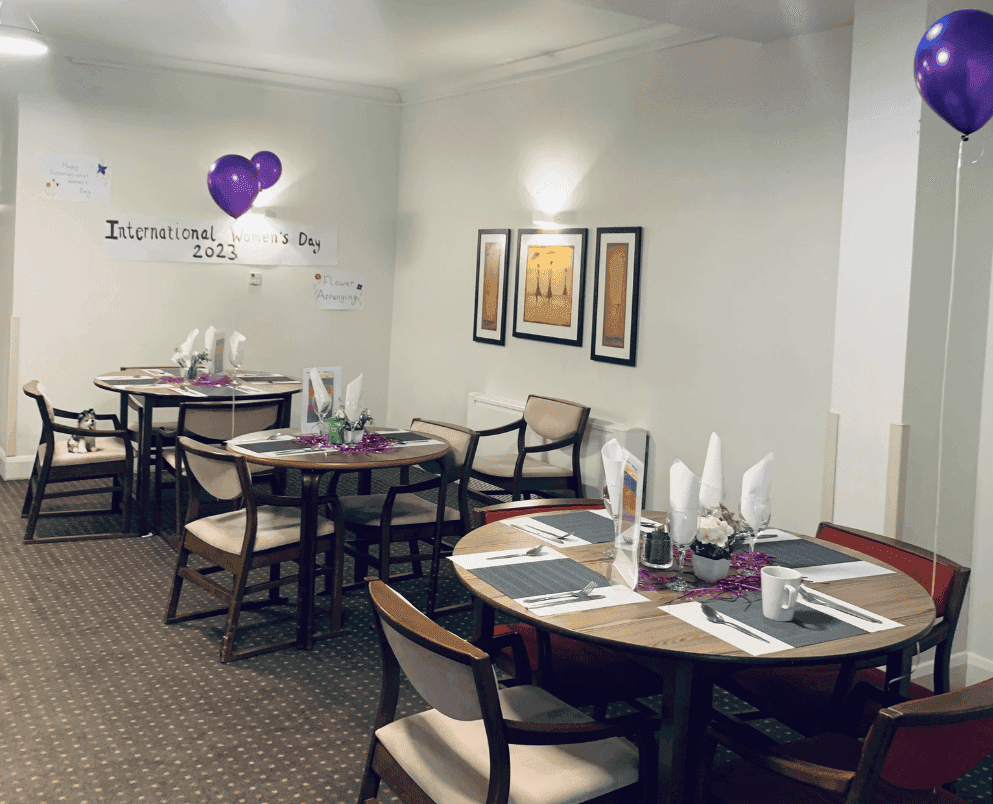 Dining area of Buxton Lodge in Caterham‑on‑the‑Hill, Surrey