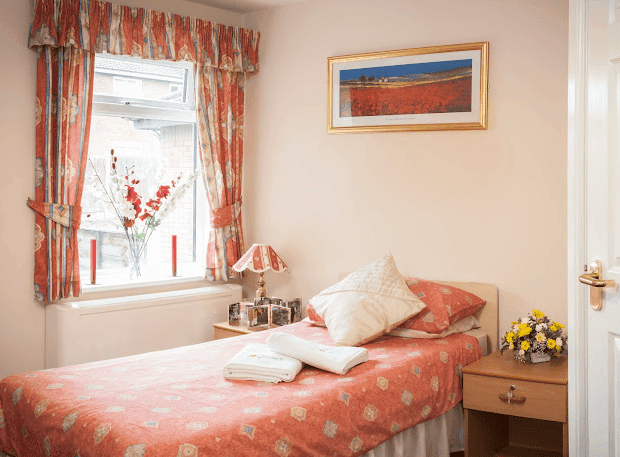 BEdroom of Kilburn care centre in Amber Valley, Derbyshire