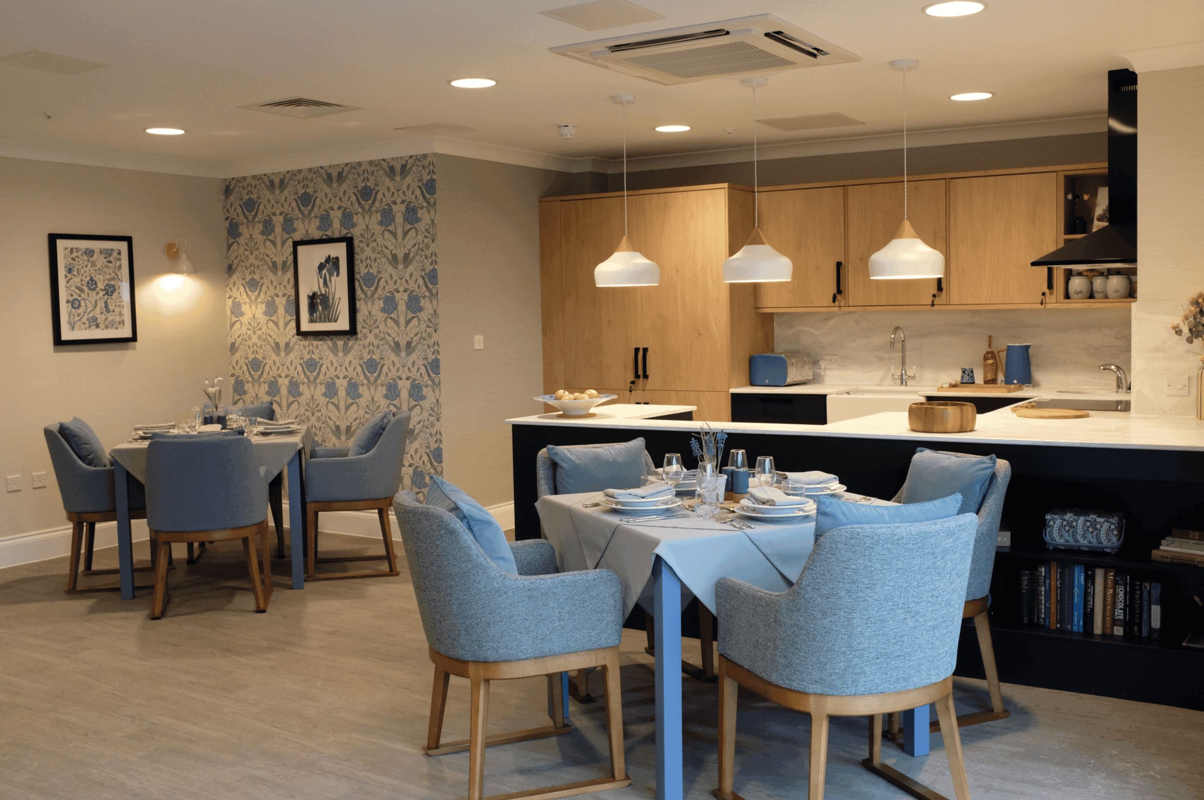 Dining area of Elm View care home in Bishop's Storford, Hertfordshire