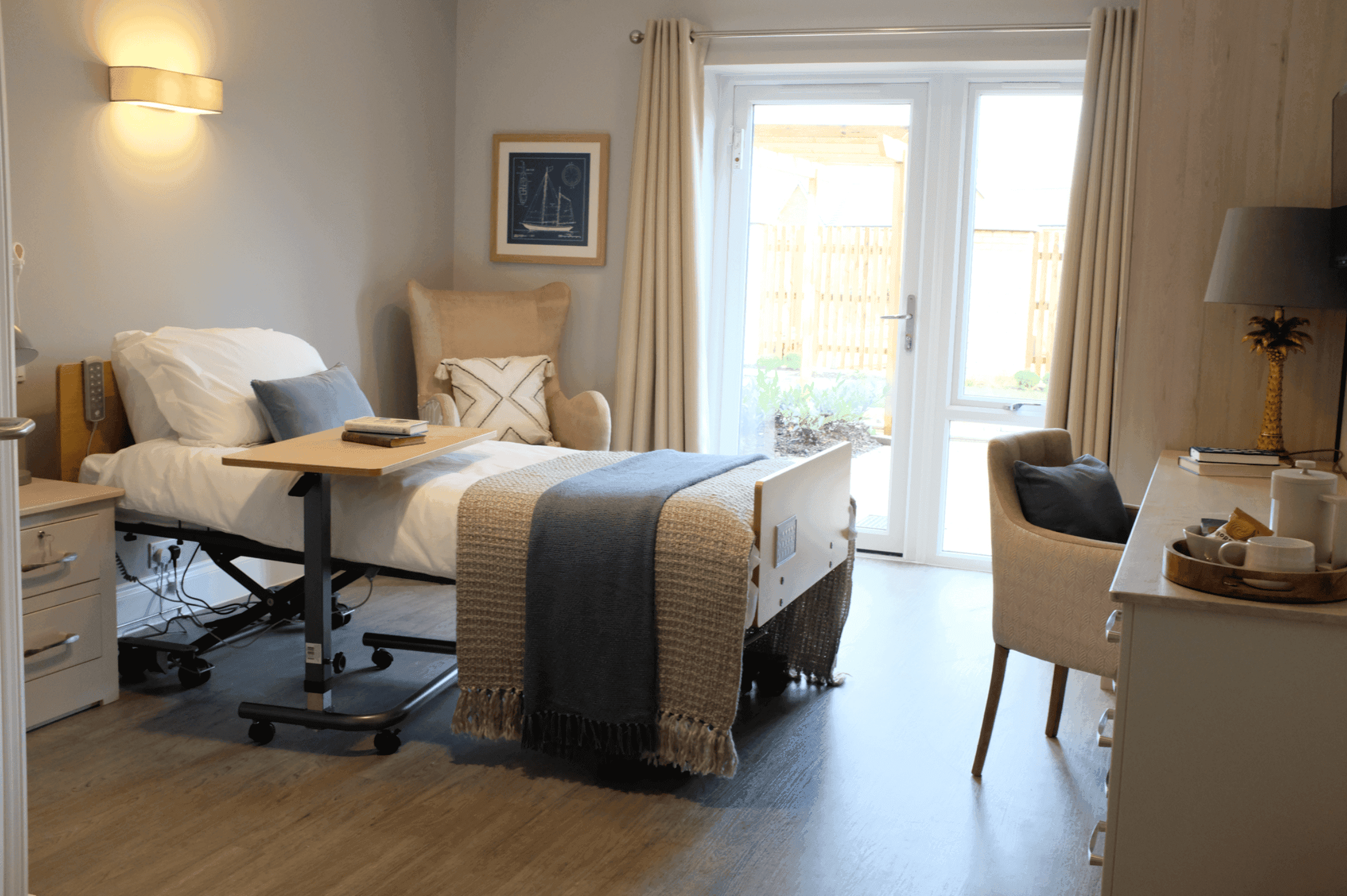 Bedroom of Elm View care home in Bishop's Storford, Hertfordshire