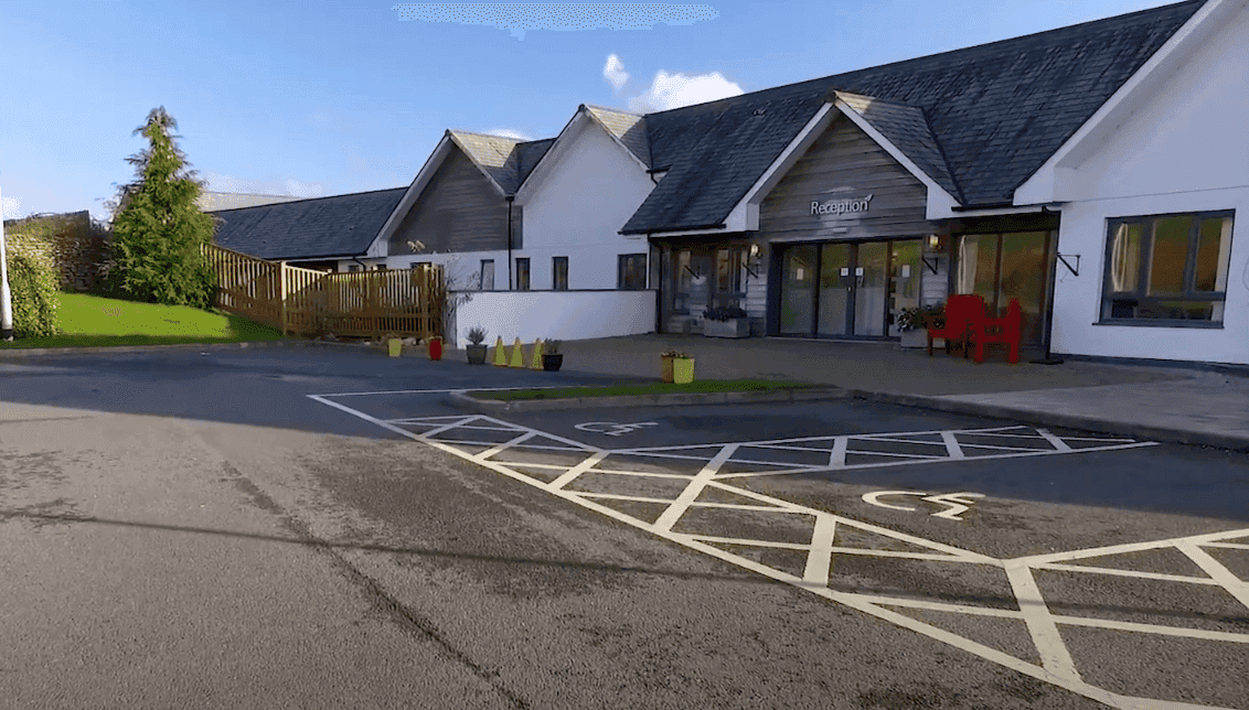 Exterior of Cedar Grange Care Home in Launceston, Cornwall