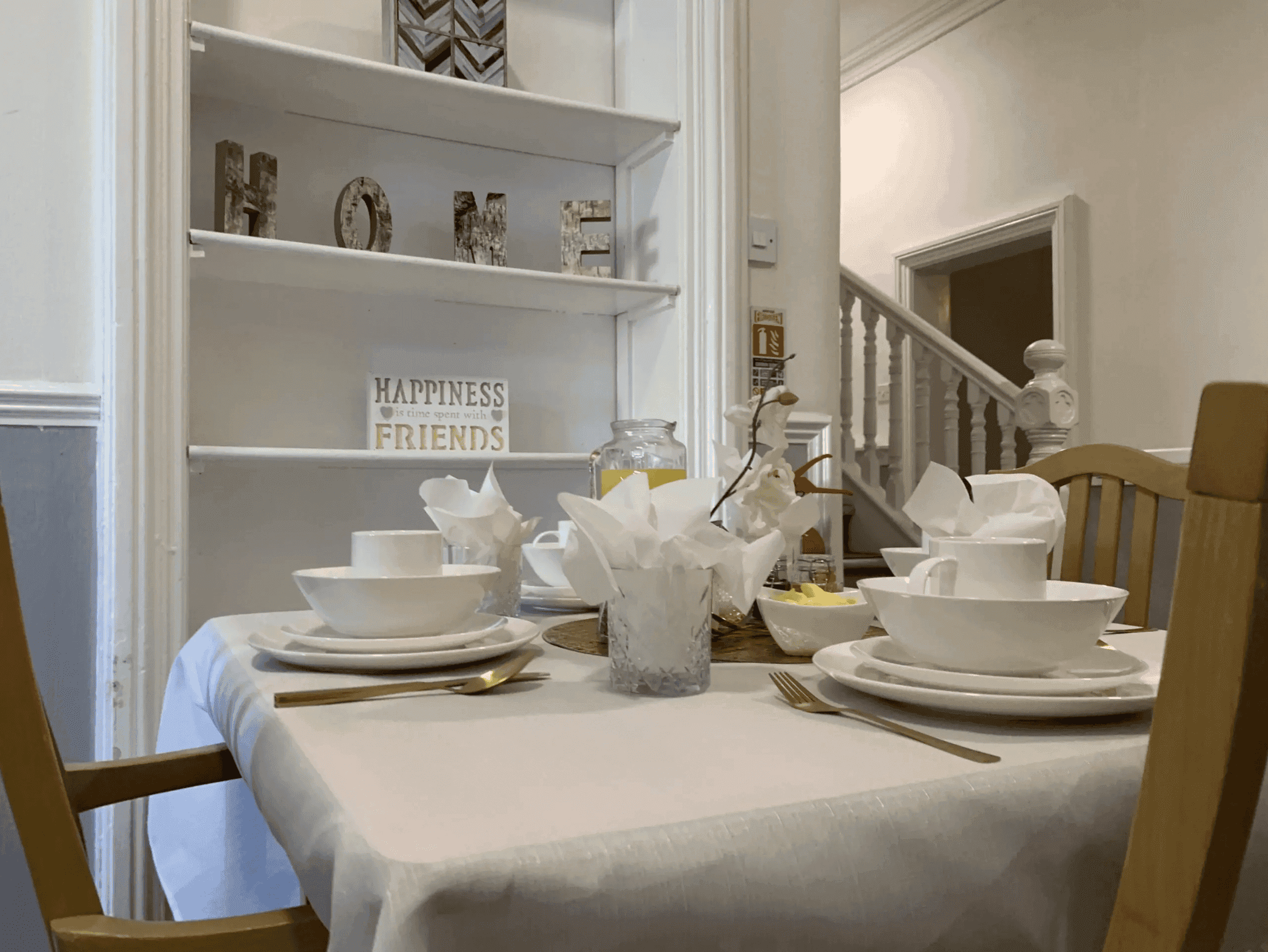 Dining room of The Old Vicarage in Warrington, Cheshire