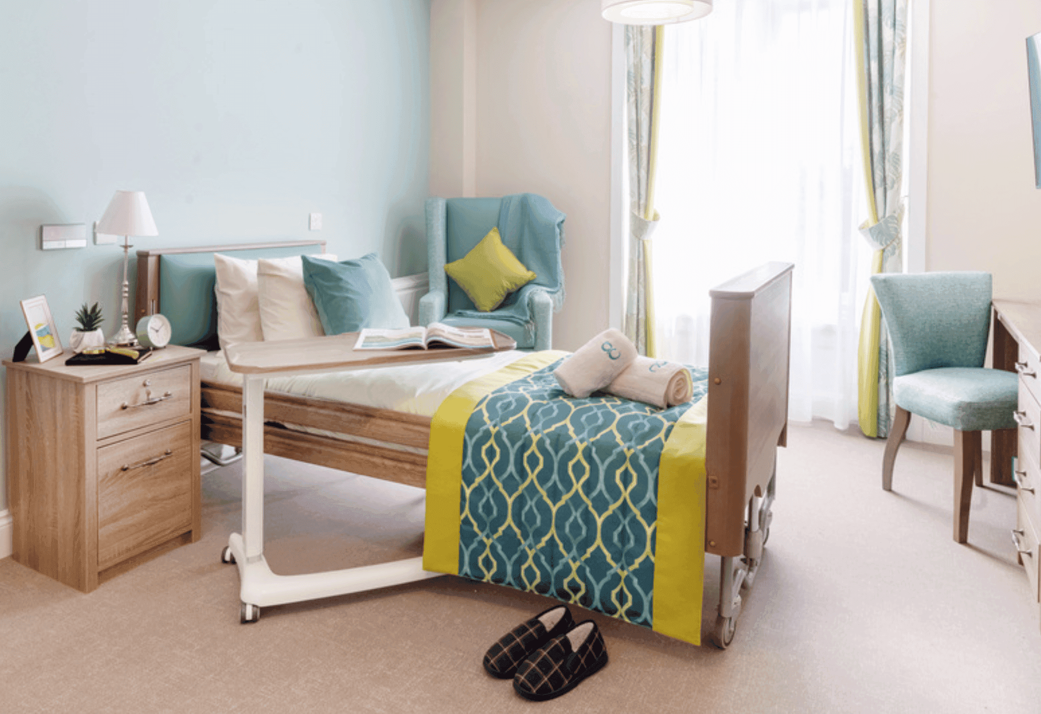 Bedroom of Mount Ephraim House in Tunbridge Wells, Kent