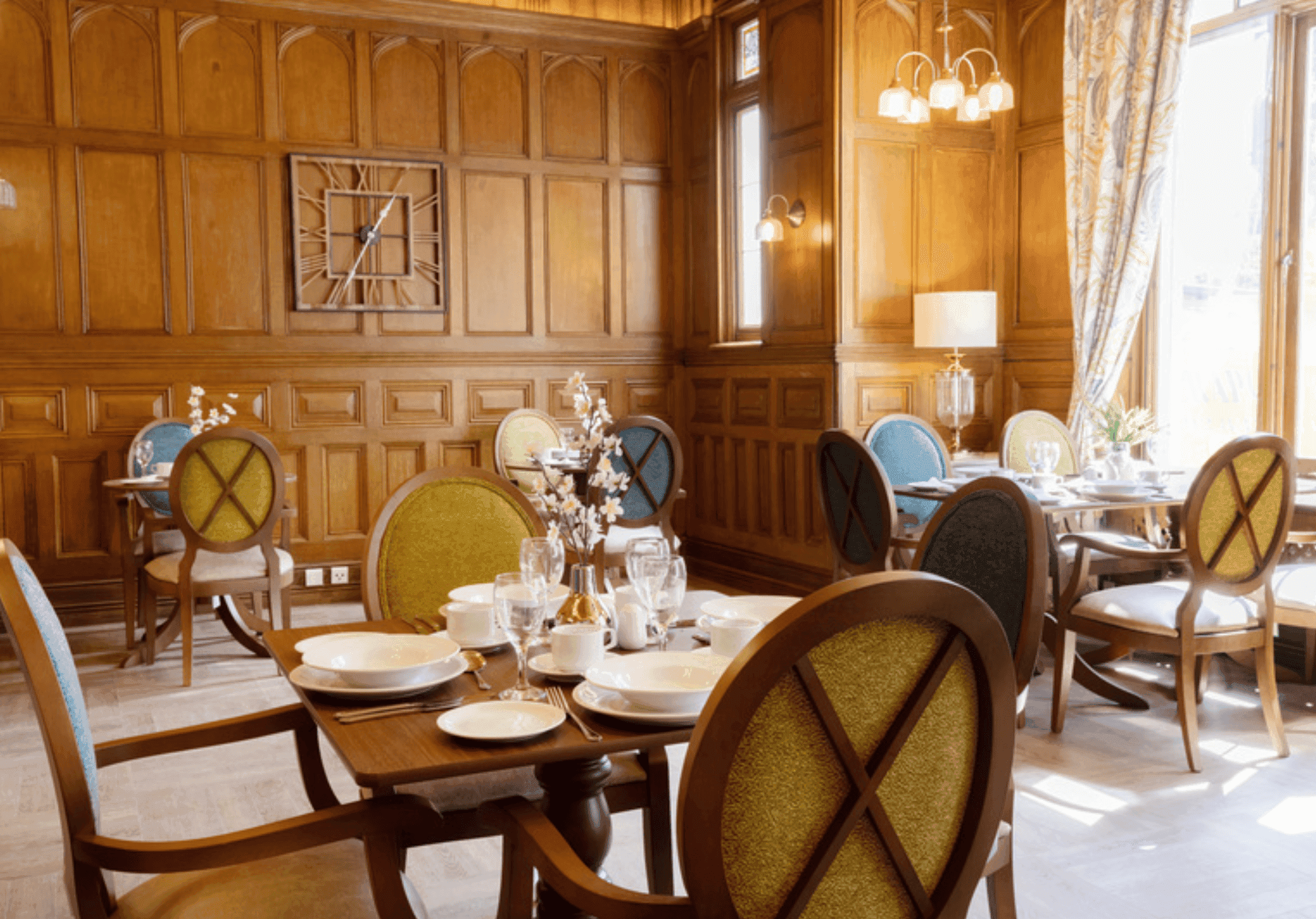 Dining room of Mount Ephraim House in Tunbridge Wells, Kent