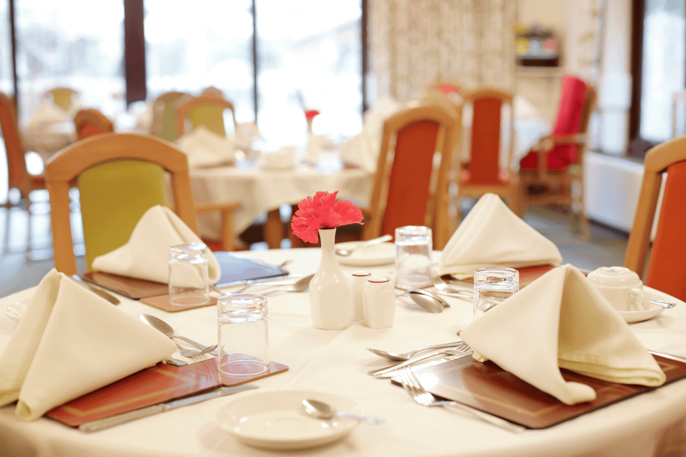 Dining room of Queen Elizabeth House in Bromley, London