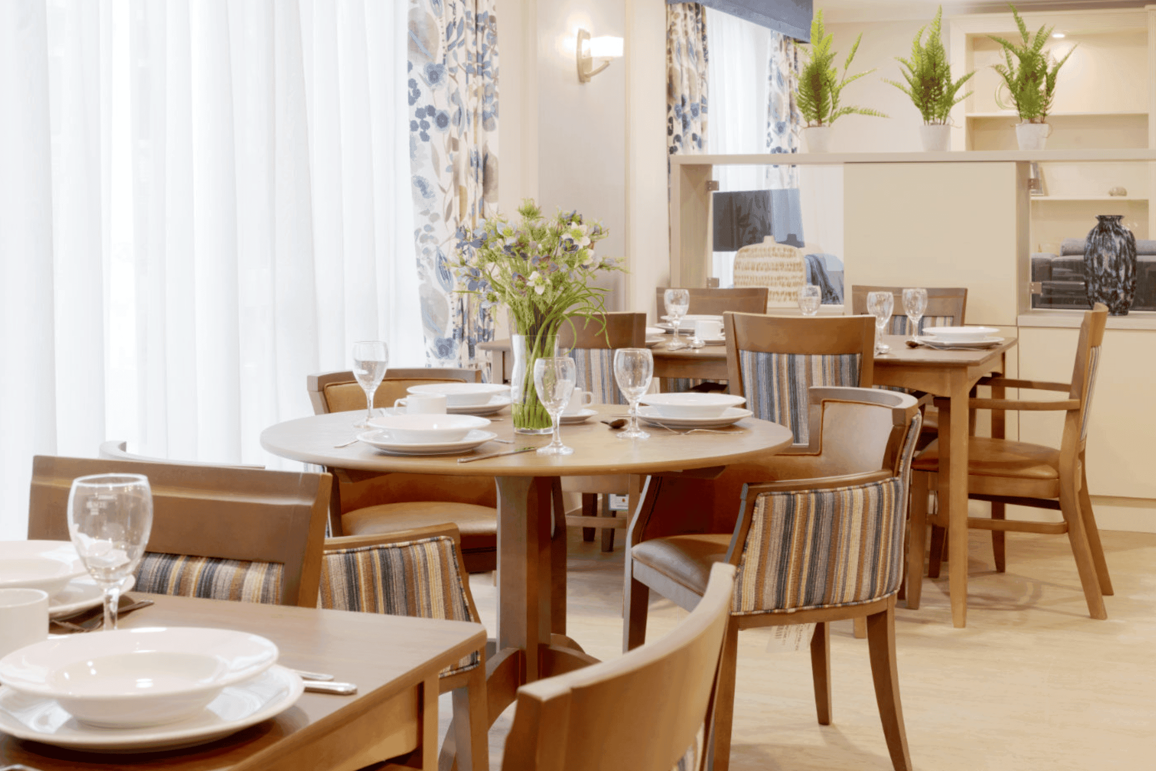 Dining room of The Meadowcroft in London, Greater London