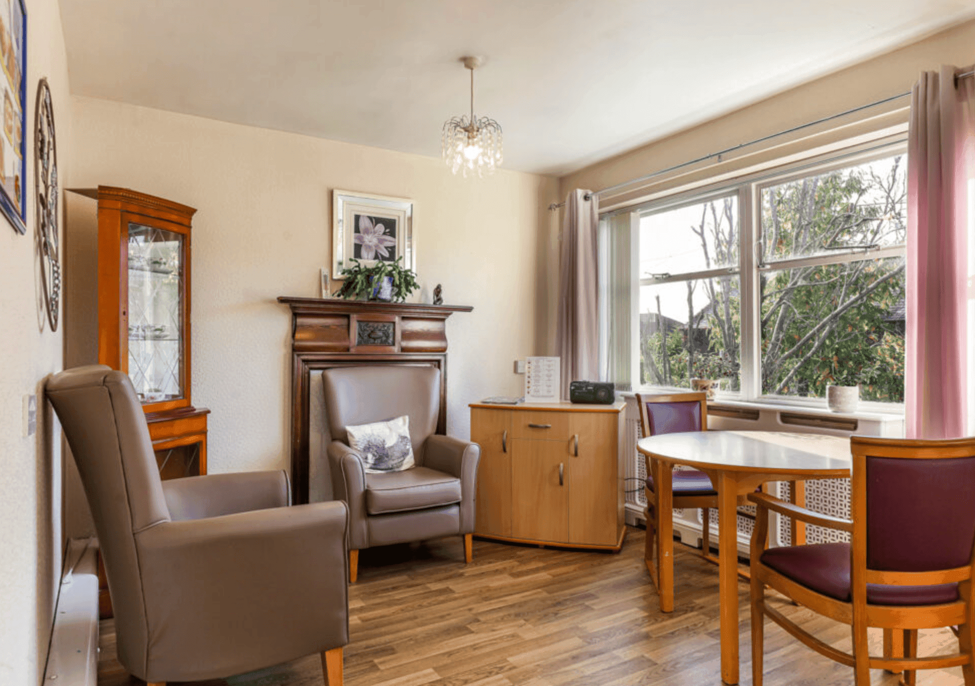 Lounge of The Hawthorns Care Home in Wilmslow, Cheshire East