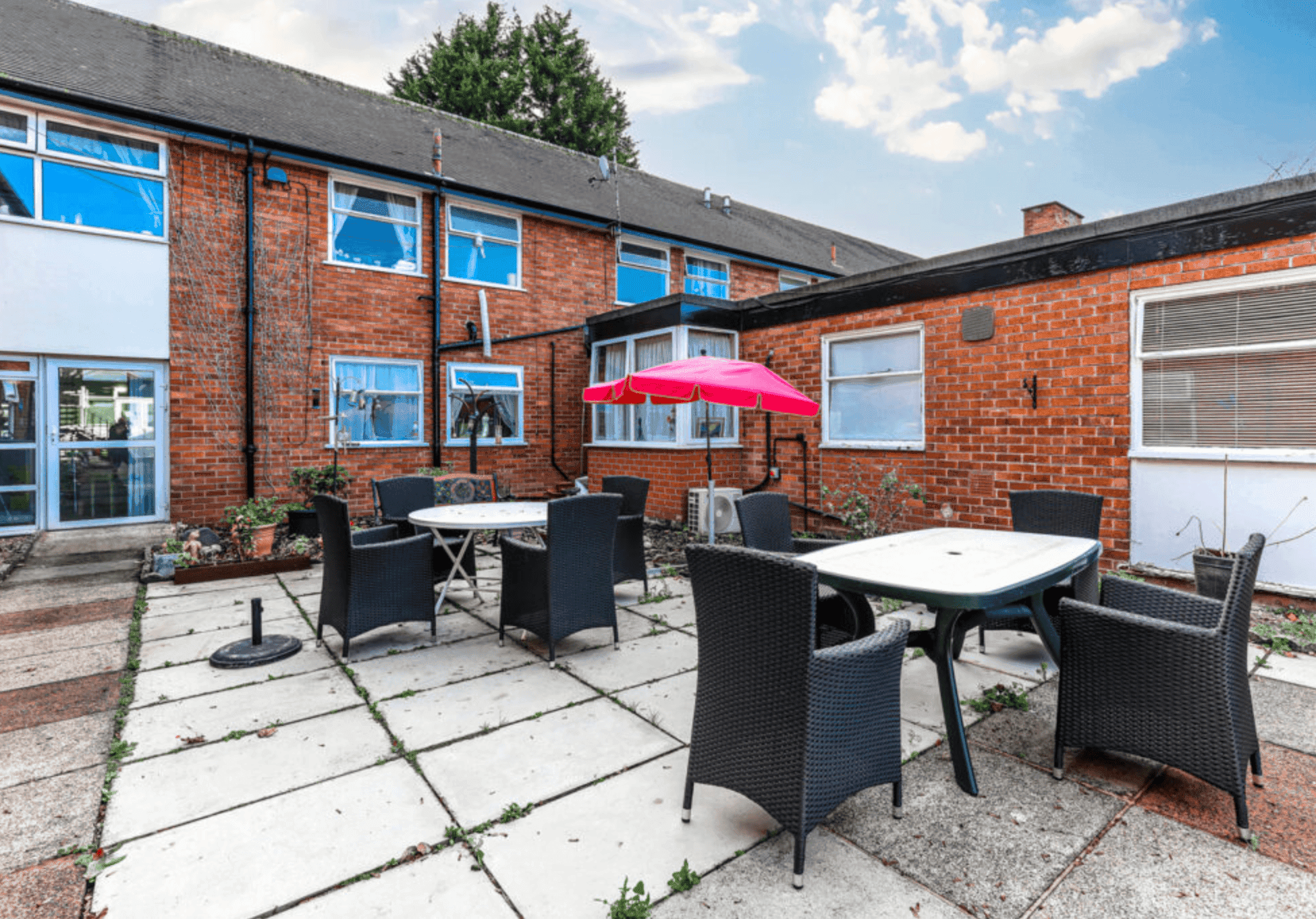 Garden of The Hawthorns Care Home in Wilmslow, Cheshire East