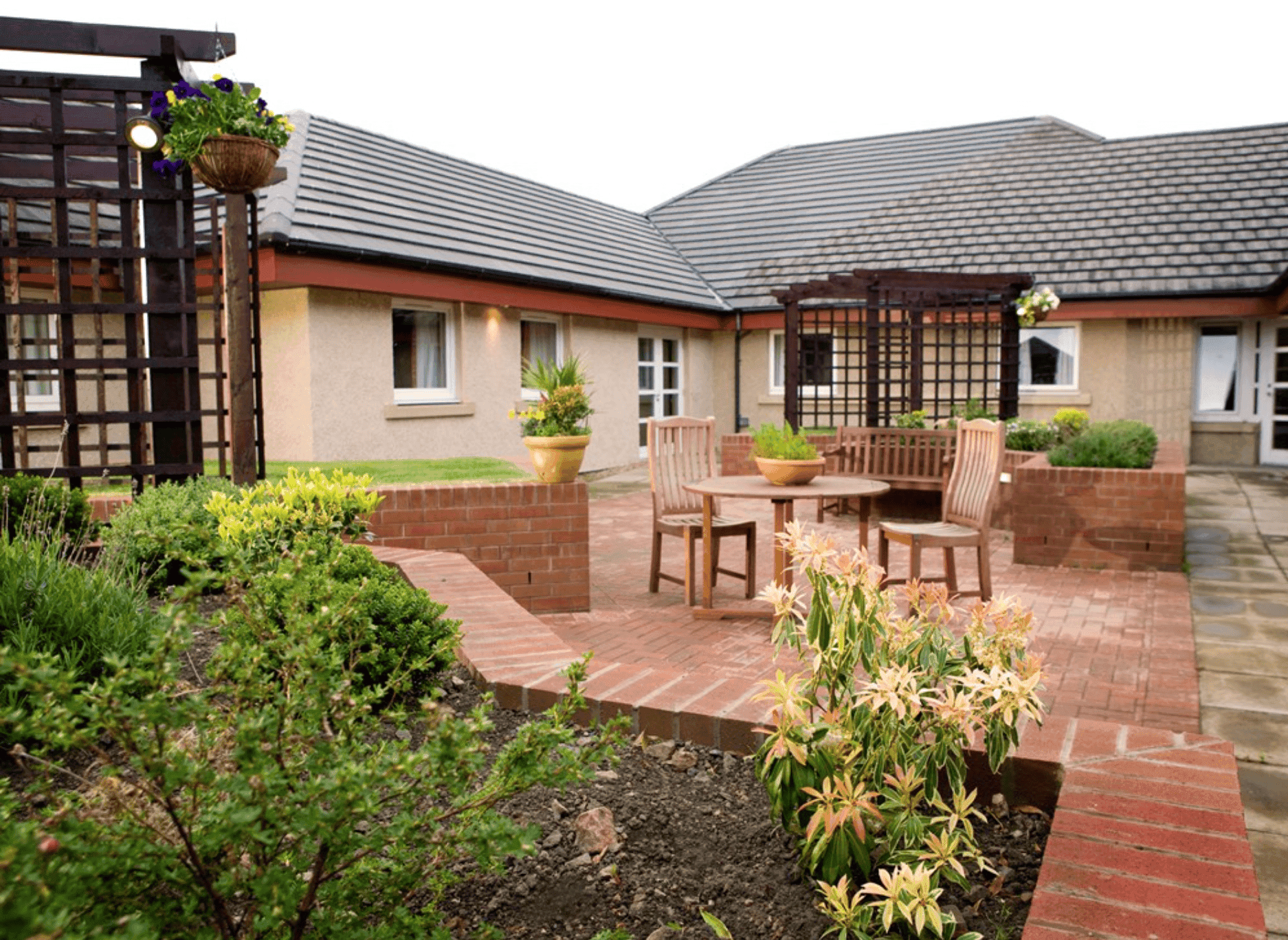 Courtyard at Forthland Lodge Care Home, Edinburgh