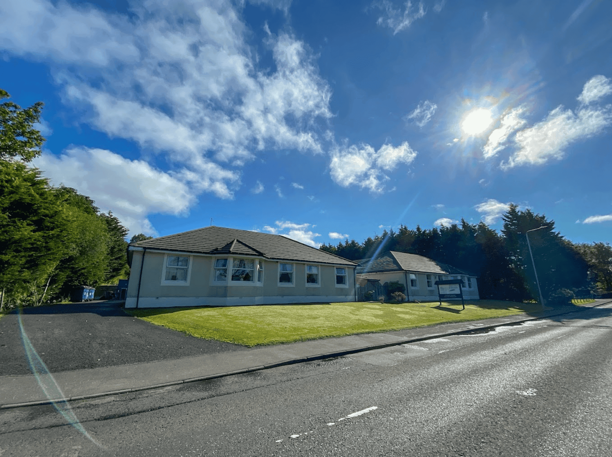 Exterior of Burnfoot care home in Ayr, Scotland