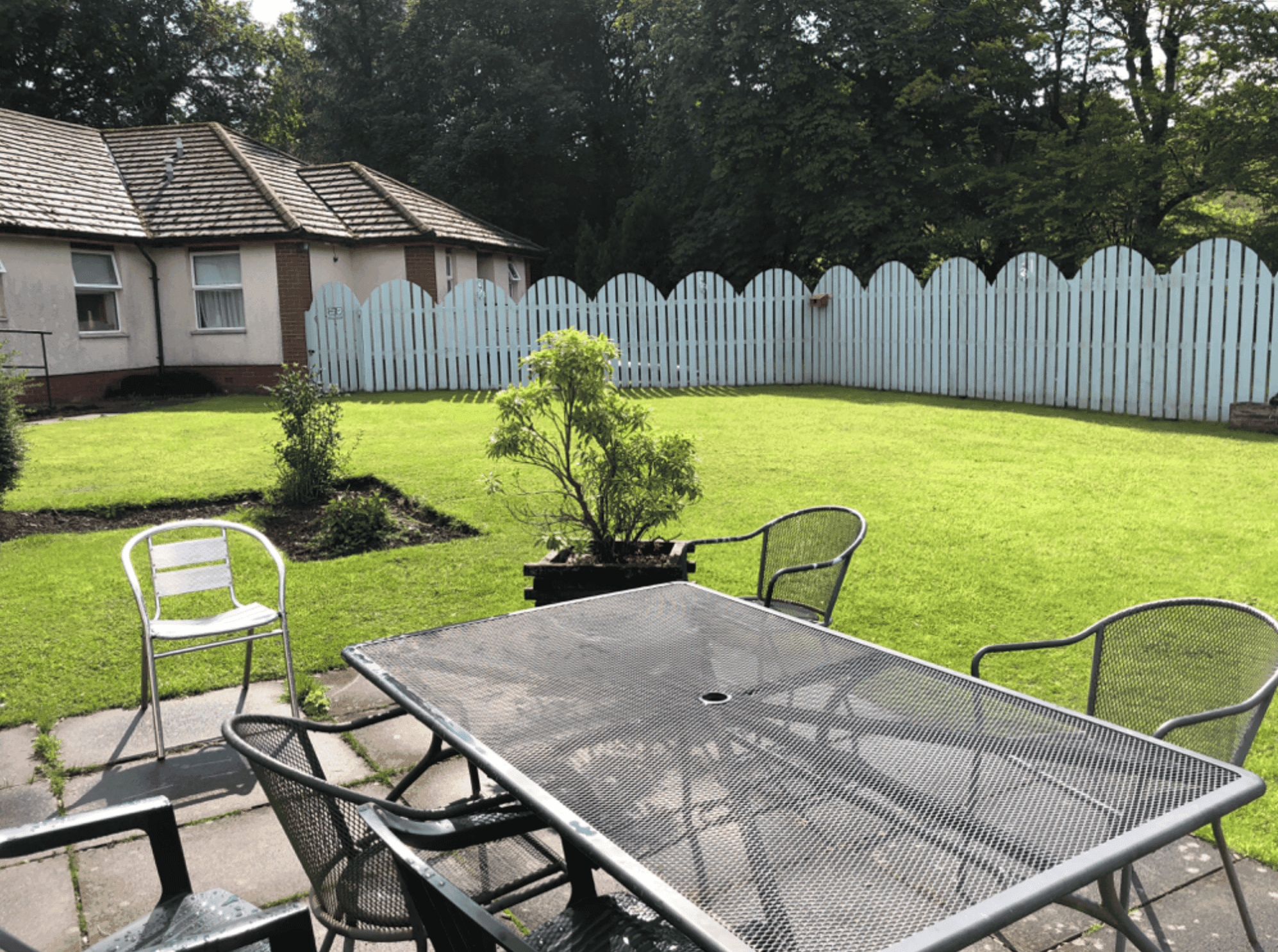 Garden of Glebe House Care Home in Ayr, South Ayrshire