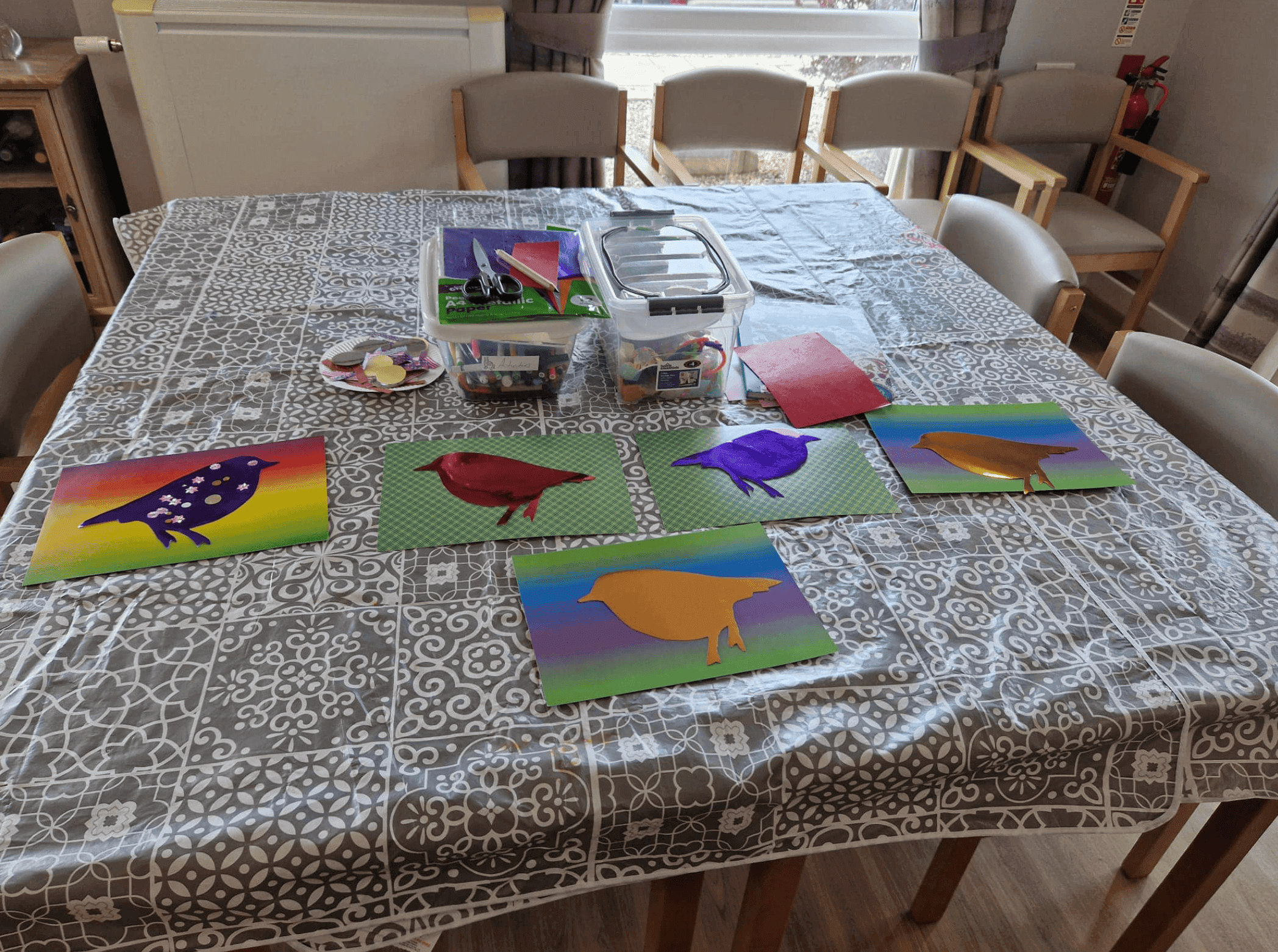 Activity room of Mossview care home in Lochgelly, Scotland