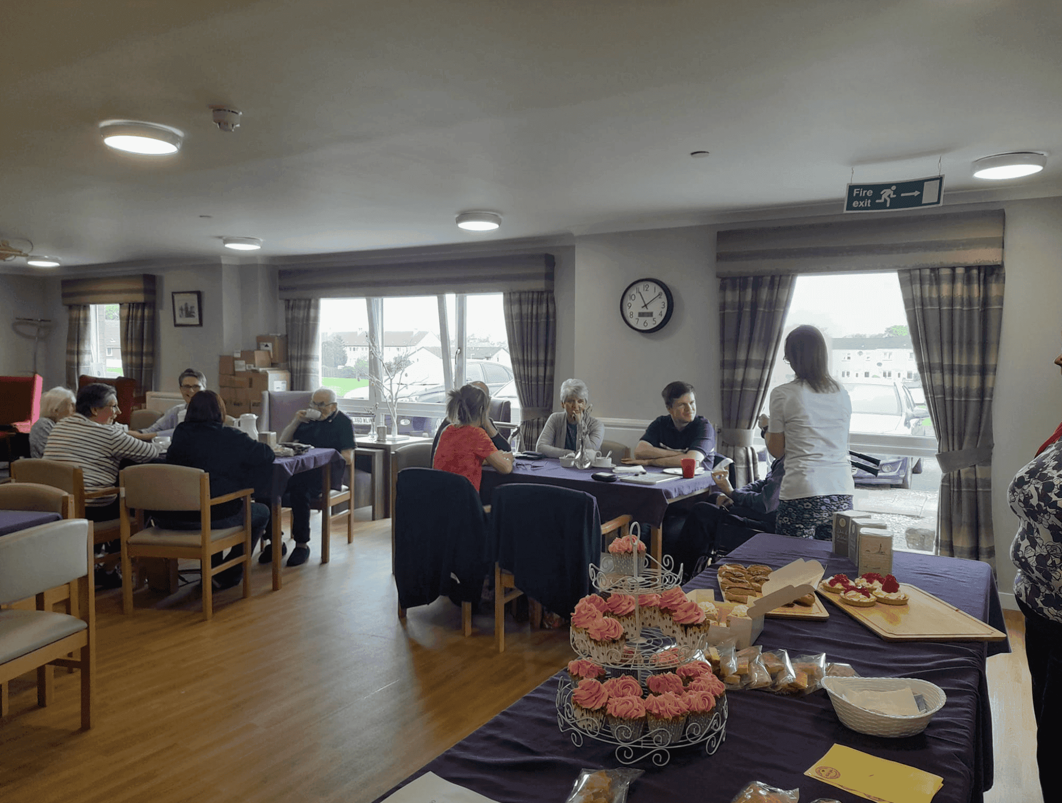 Lounge of Mossview care home in Lochgelly, Scotland