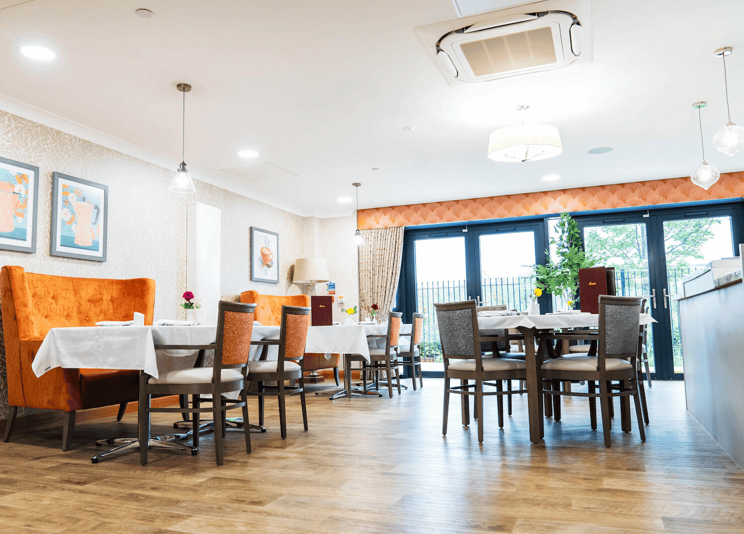 Dining area of Alexandra Mill in Crewe, Cheshire