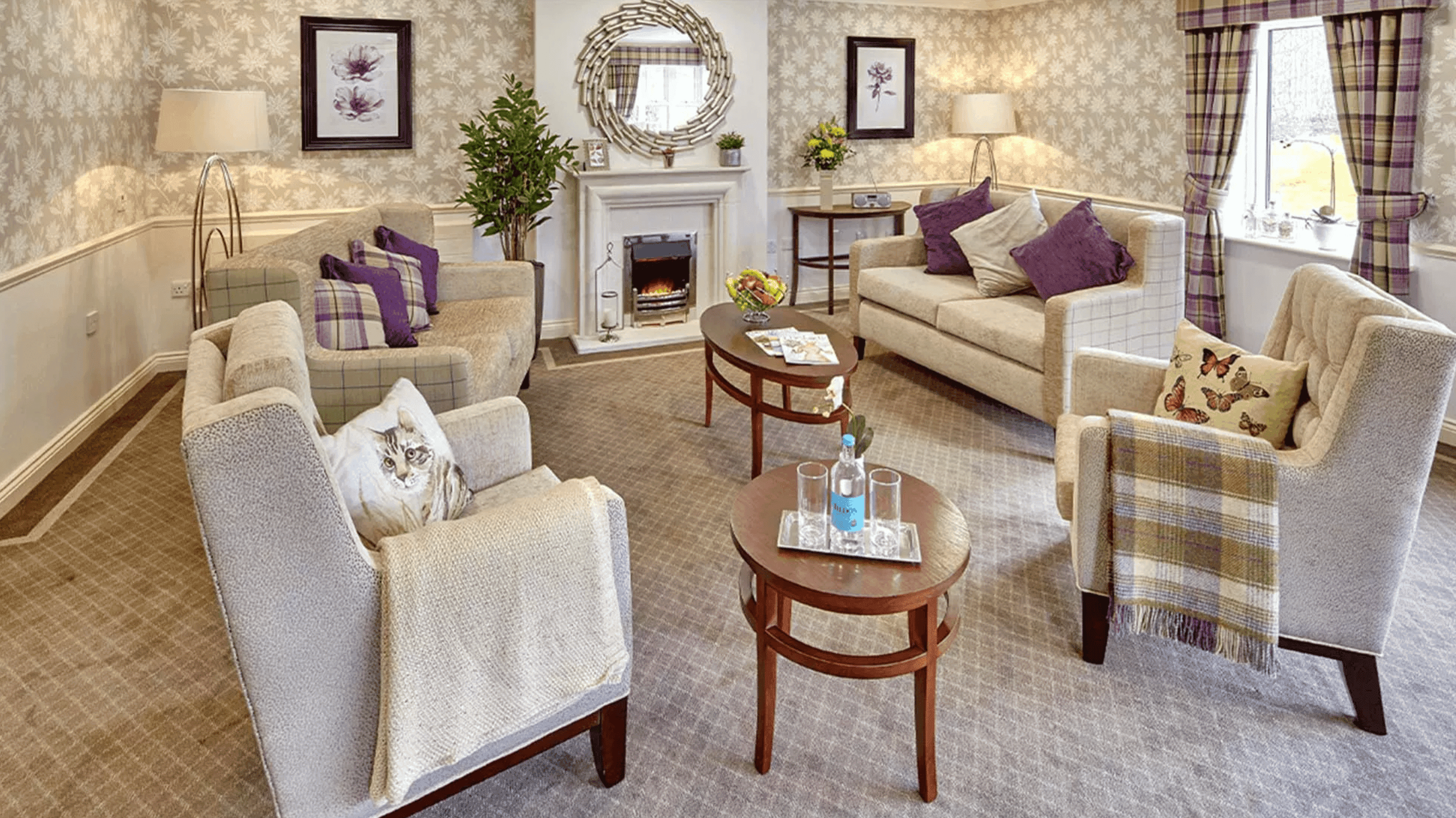 Lounge at Milton Court Care Home, Milton Keynes, Buckinghamshire