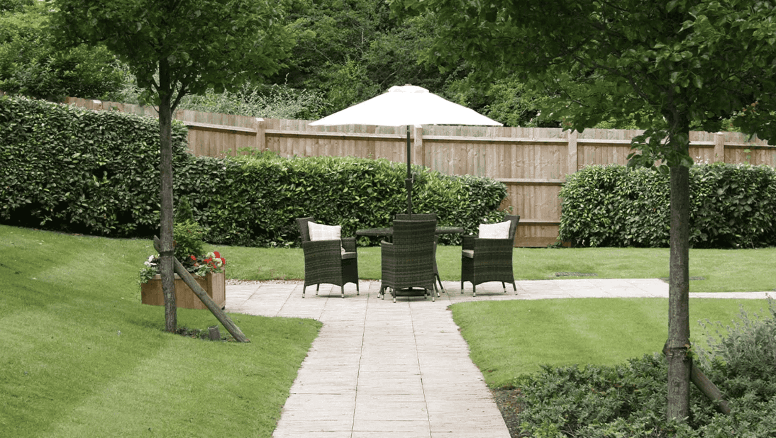 Gardens at Milton Court Care Home, Milton Keynes, Buckinghamshire