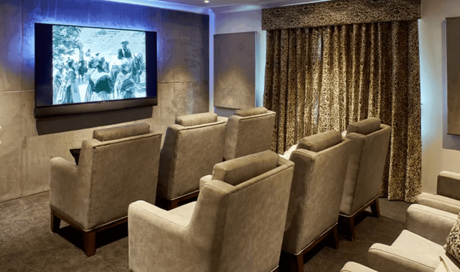Cinema room at Milton Court Care Home, Milton Keynes, Buckinghamshire