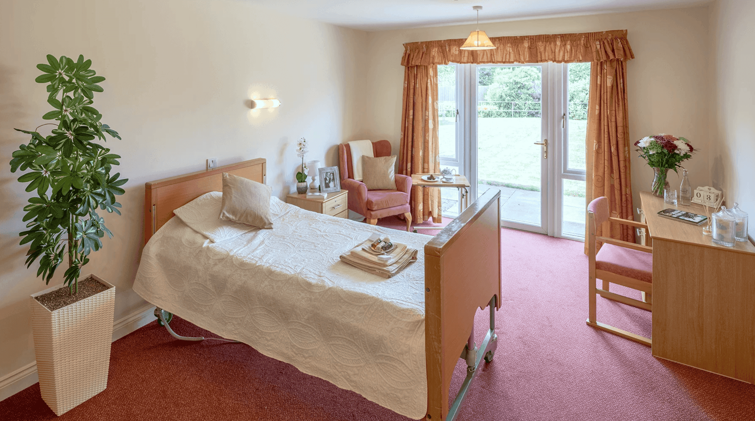 Bedroom at Clare Court Care Home, Birmingham