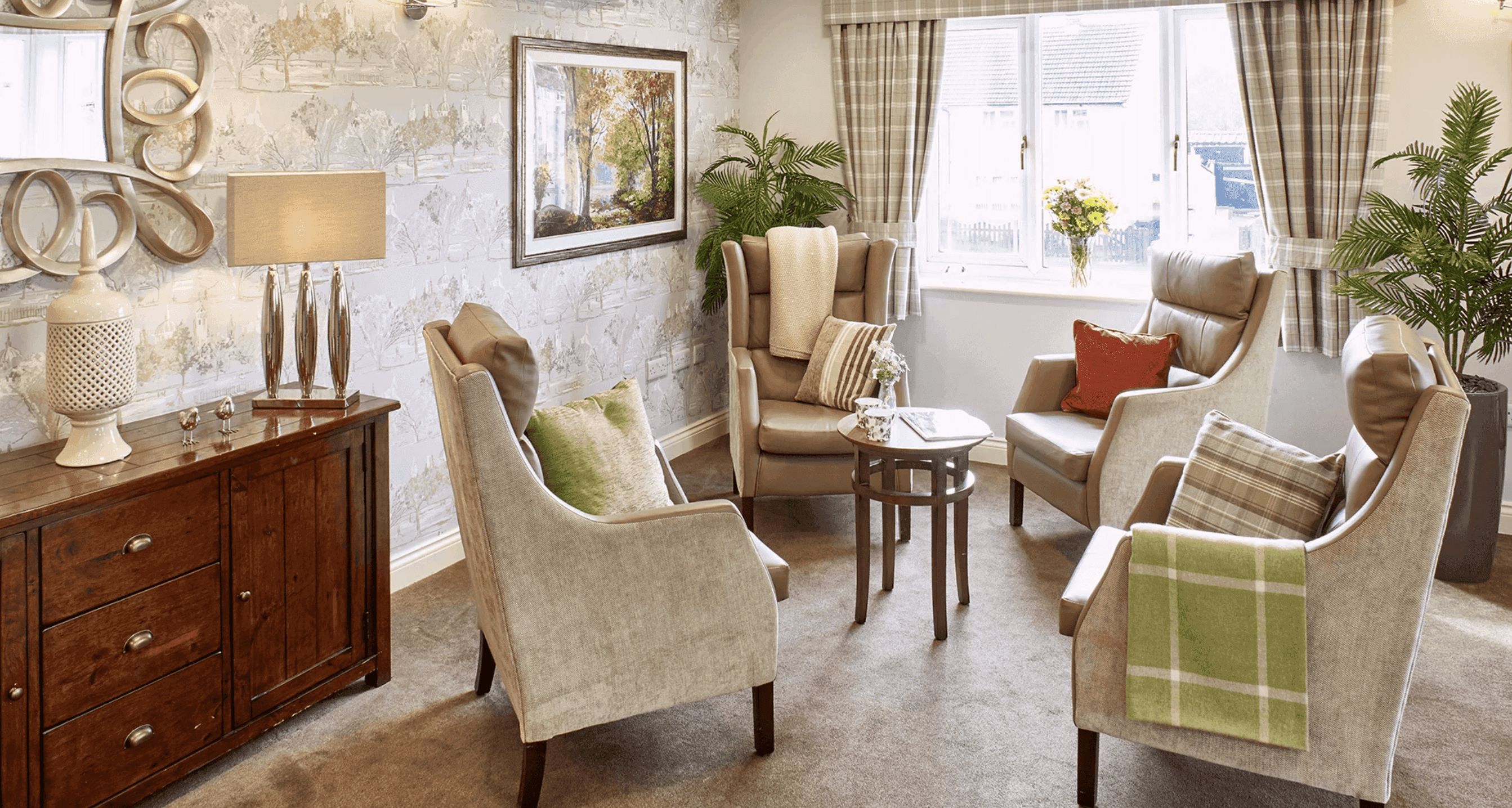 Lounge at Aran Court Care Home, Tile Cross, Birmingham