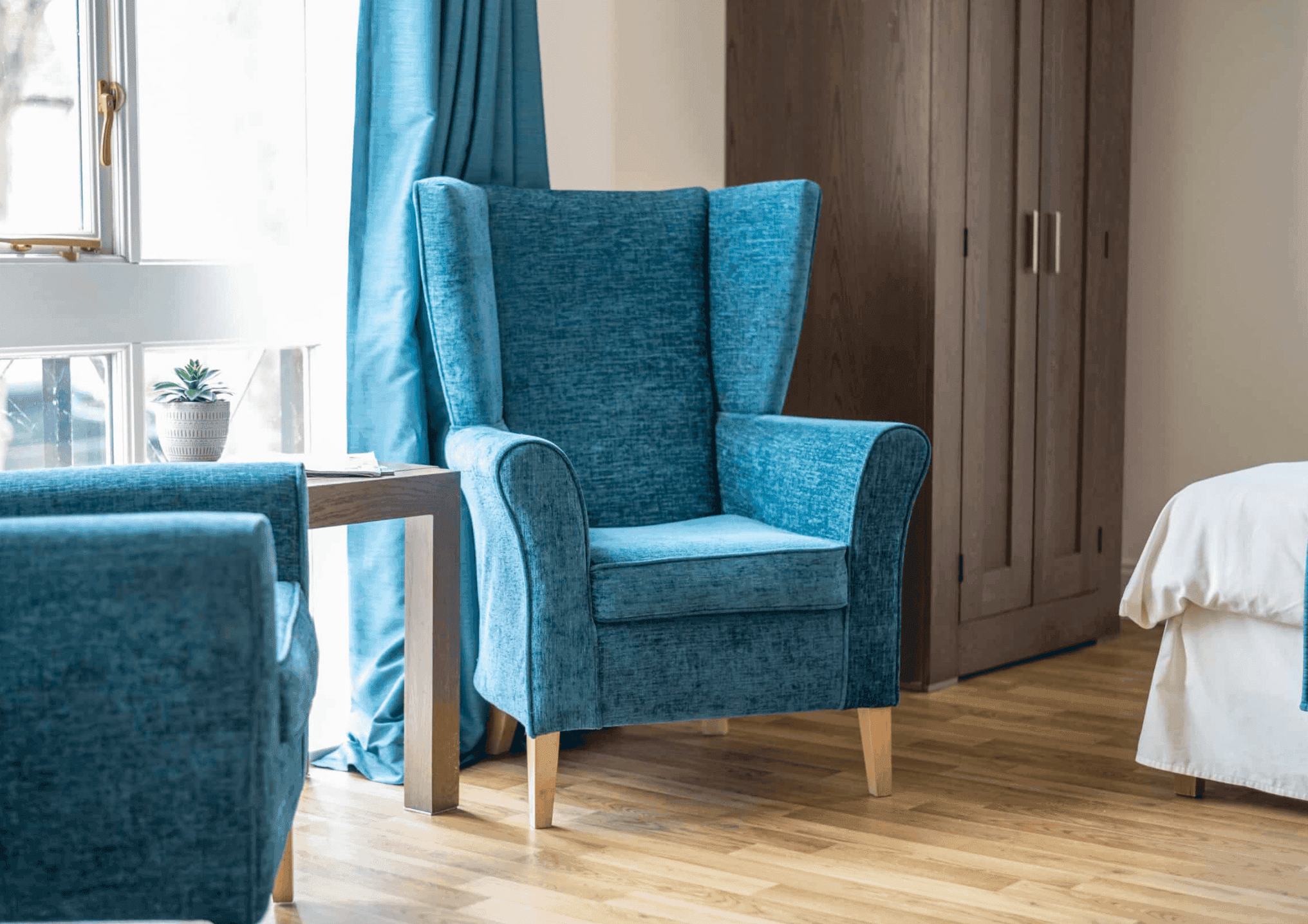 Bedroom at St Mary's Court Care Home in Braintree, Essex