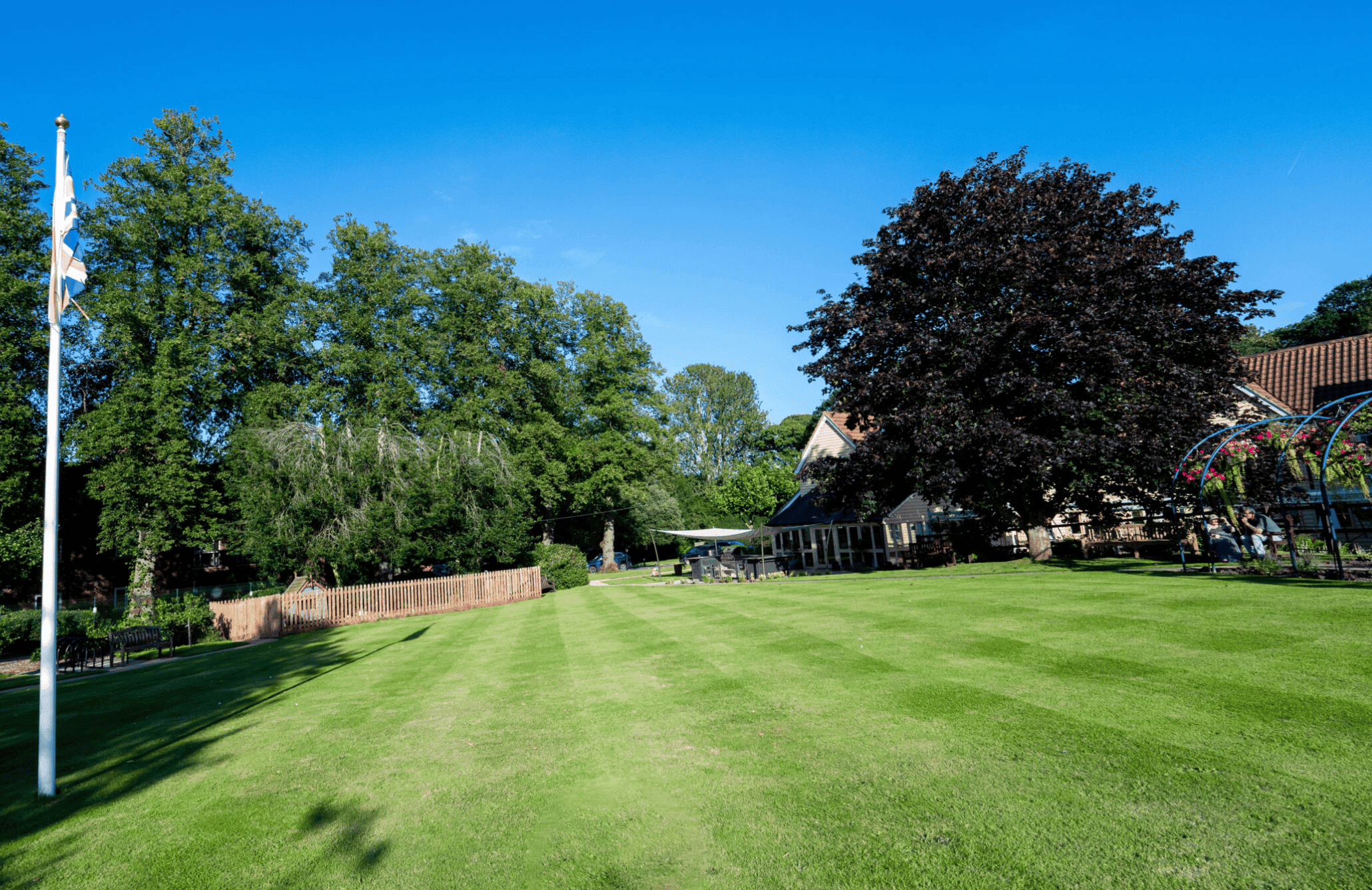 Garden at St Mary's Court Care Home in Braintree, Essex