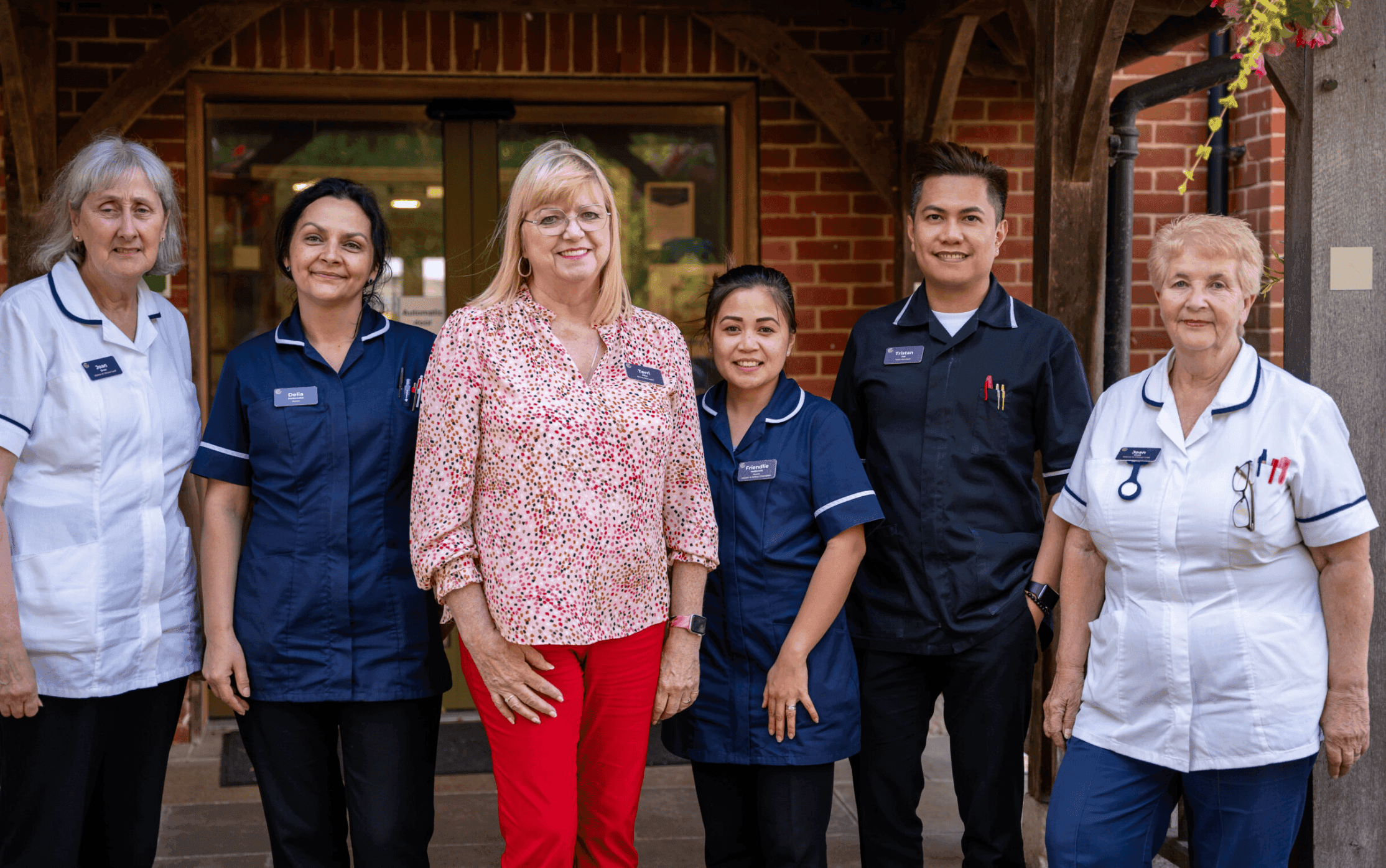 Staff at St Mary's Court Care Home in Braintree, Essex