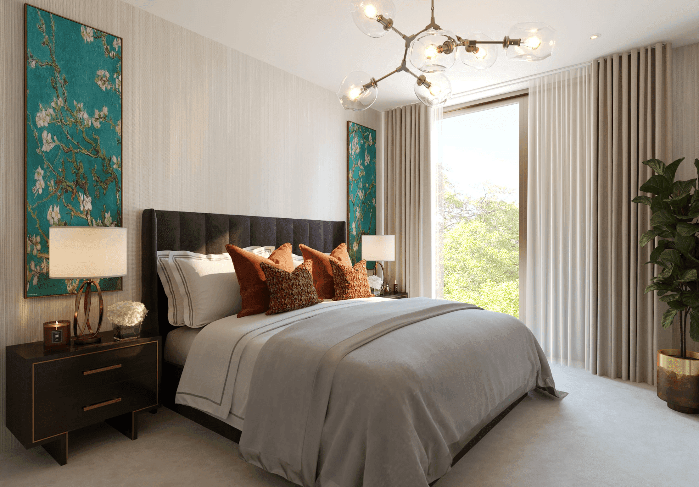 Bedroom of The Beckett retirement development in Tunbridge Wells, Kent