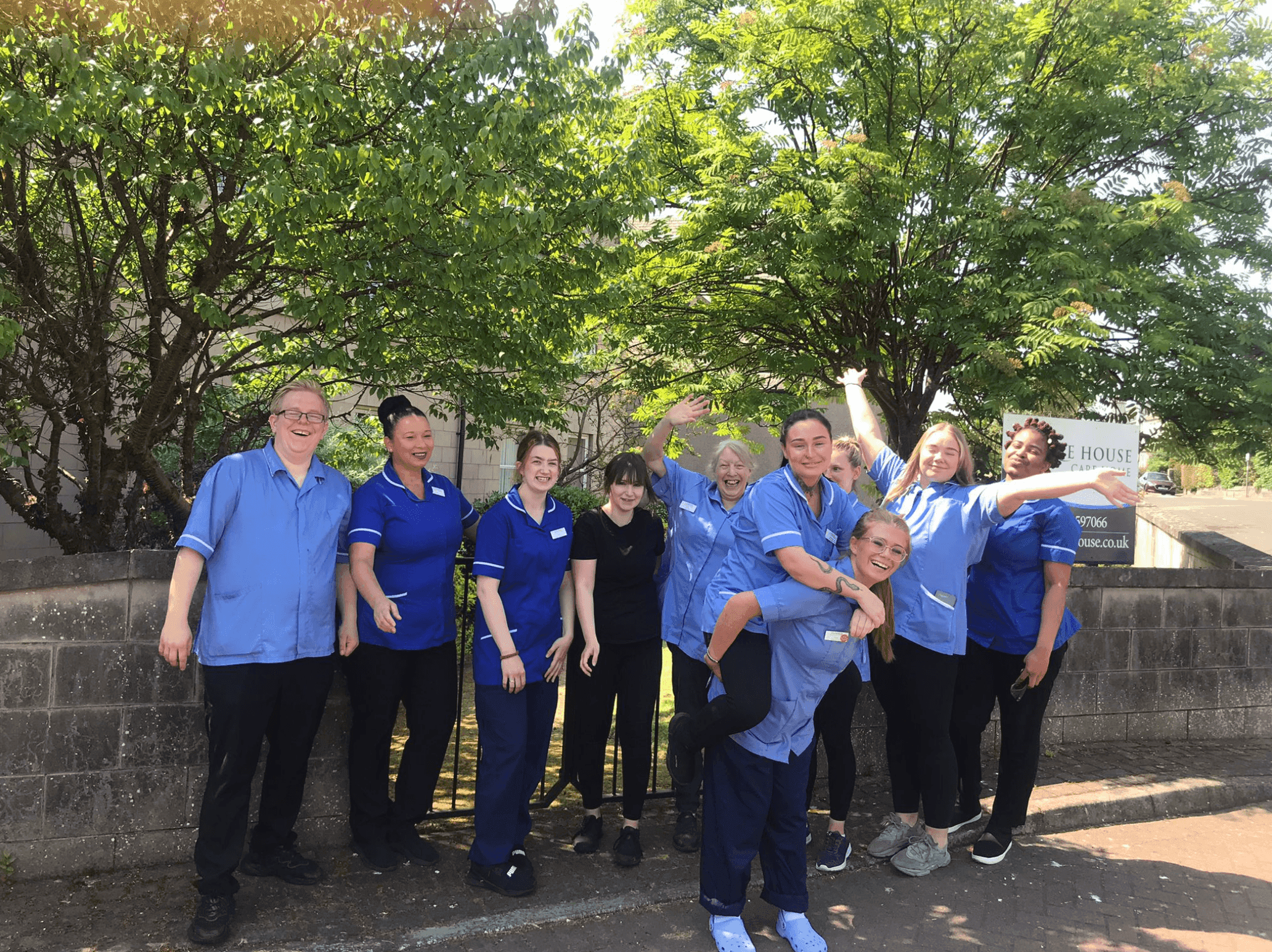 Staff of Gowrie House in Kirkcaldy, Scotland