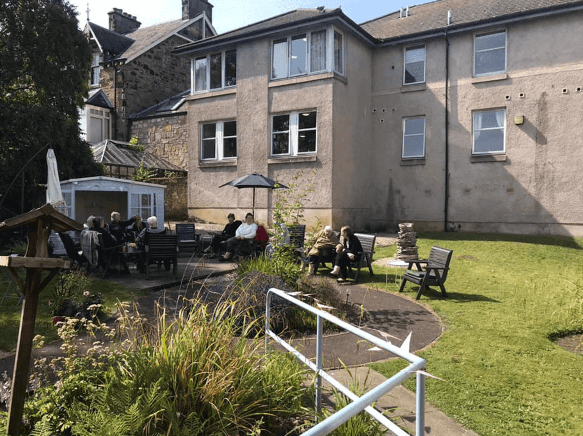 Garden of Gowrie House in Kirkcaldy, Scotland