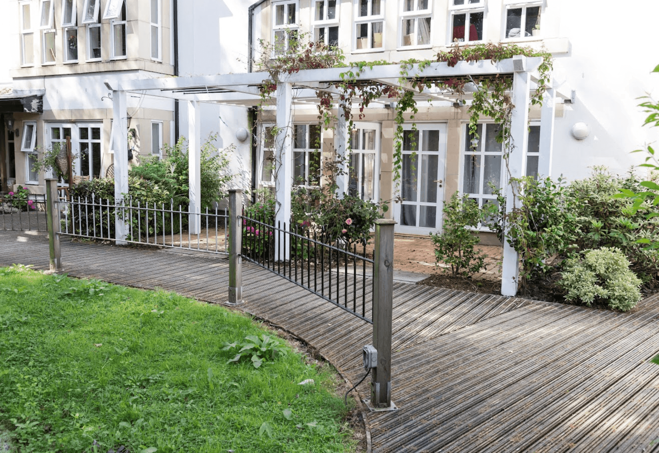 Garden area of Marple Dale in Marple, Stockport