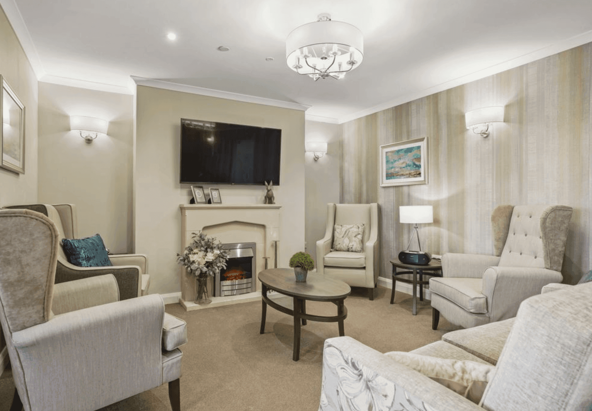 Lounge of Montagu Hall in Mexborough, South Yorkshire 