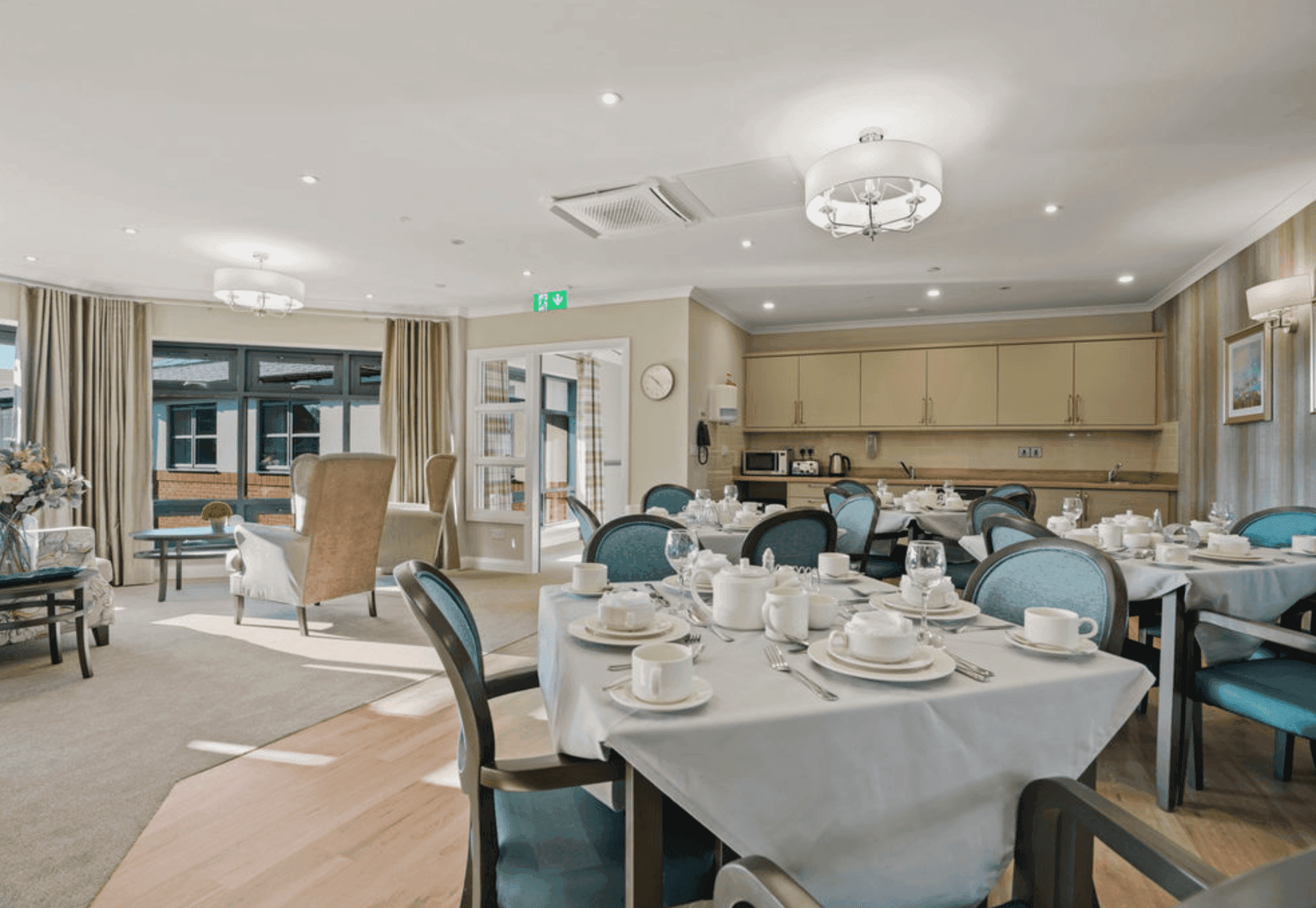 Dining area of Montagu Hall in Mexborough, South Yorkshire 