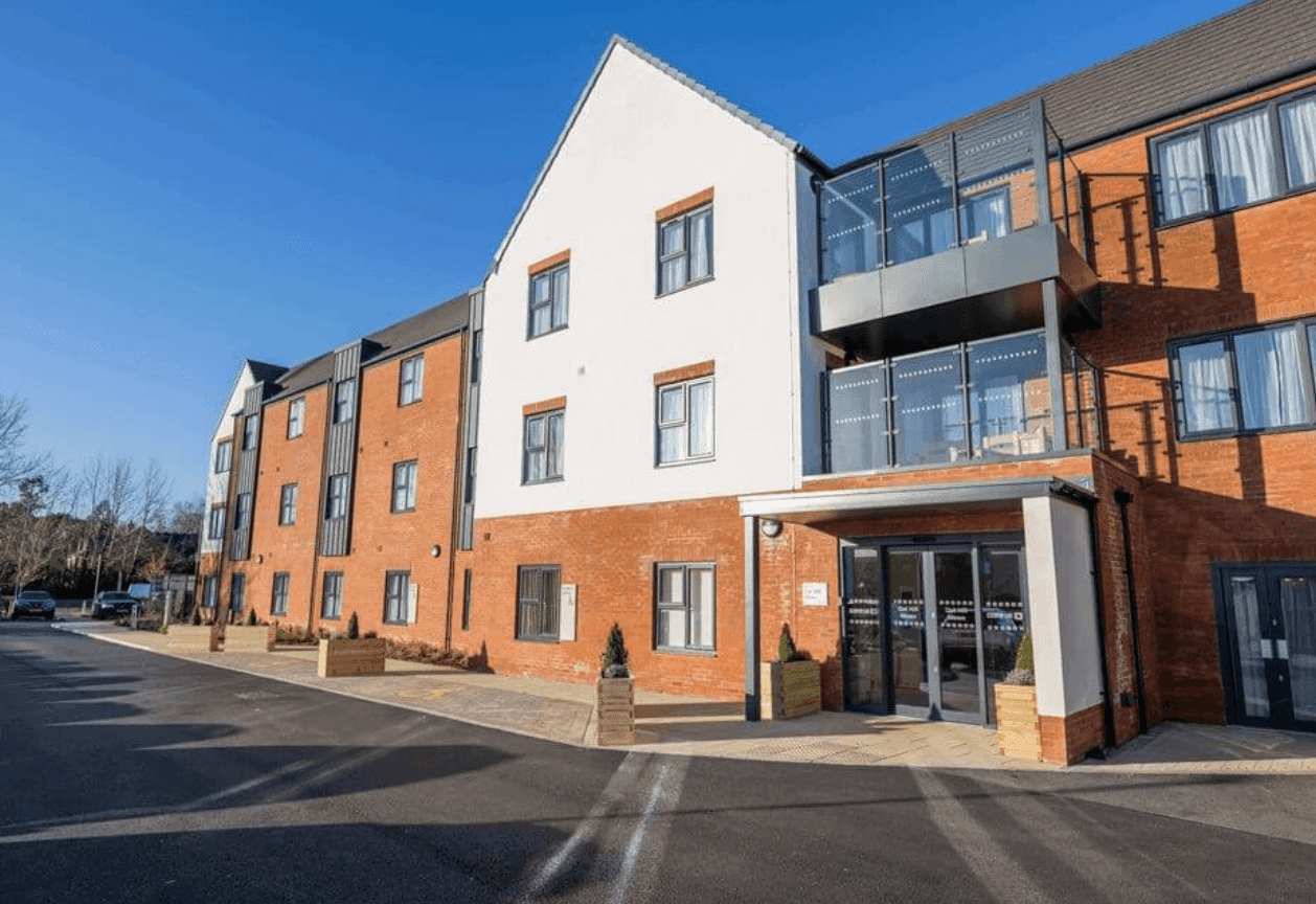 Exterior of Oak Hill Mews Care Home in Market Harborough, Leicester