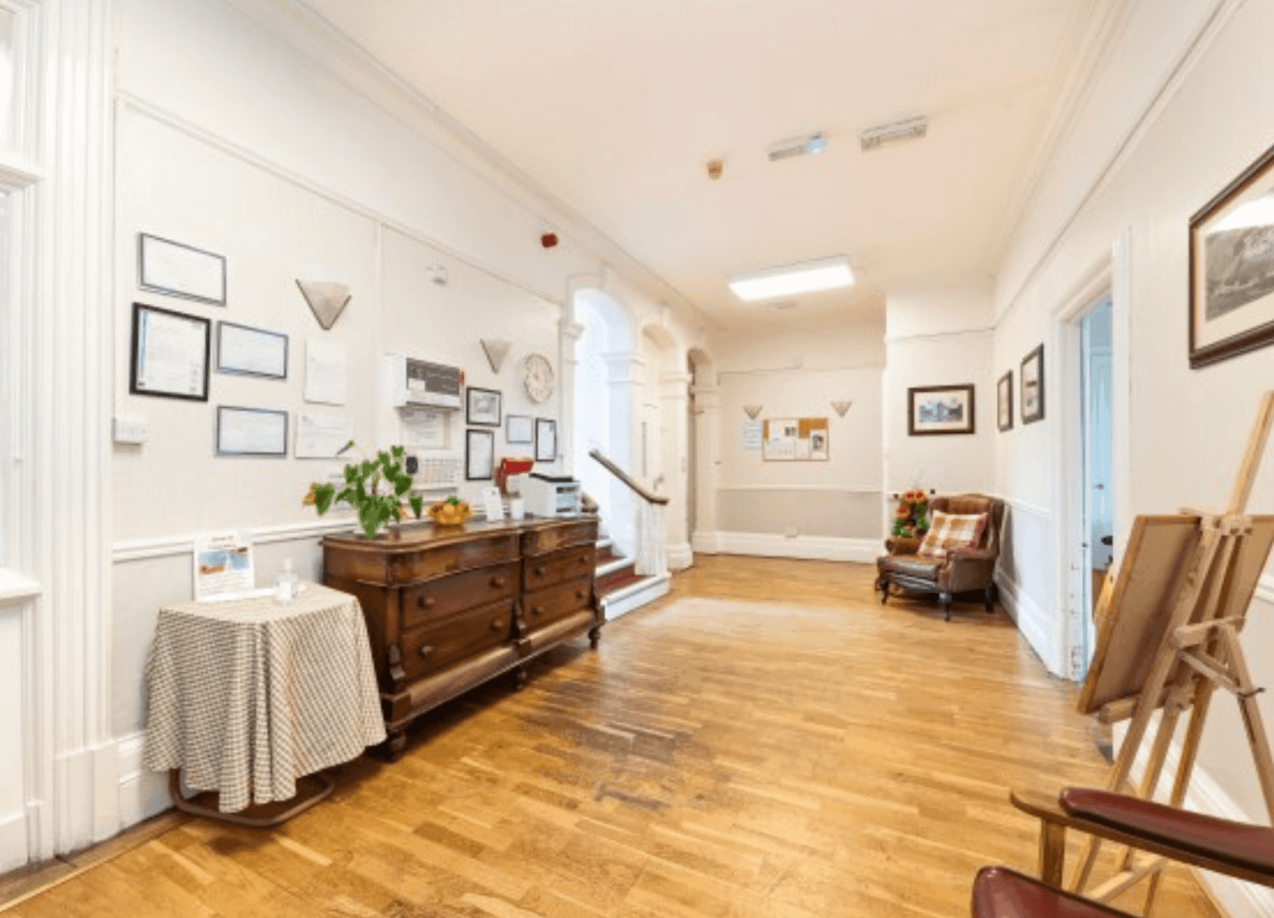 Hallway of Ceris Newydd in Bangor, Wales