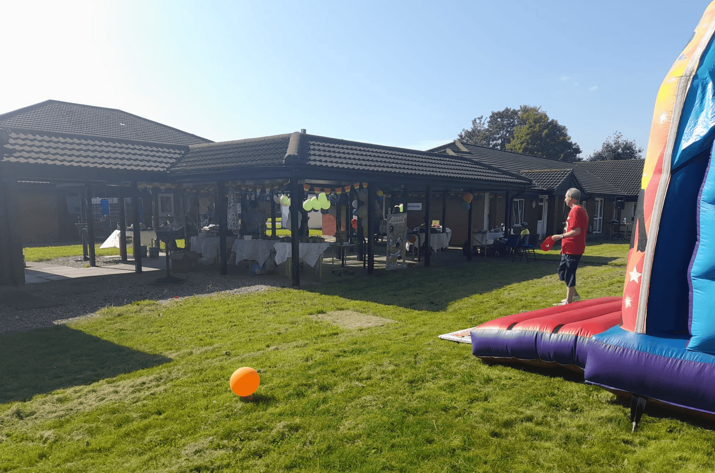 Garden of Bedford care home in Leigh, Wigan