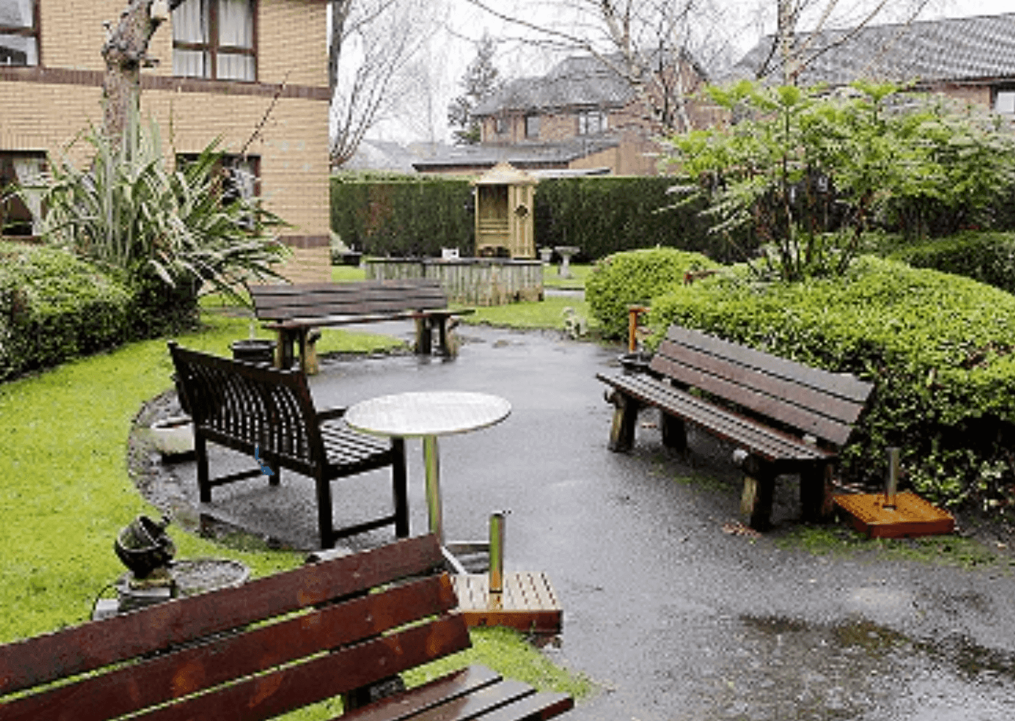 Garden of Deanfield Care Home in Glasgow, Scotland