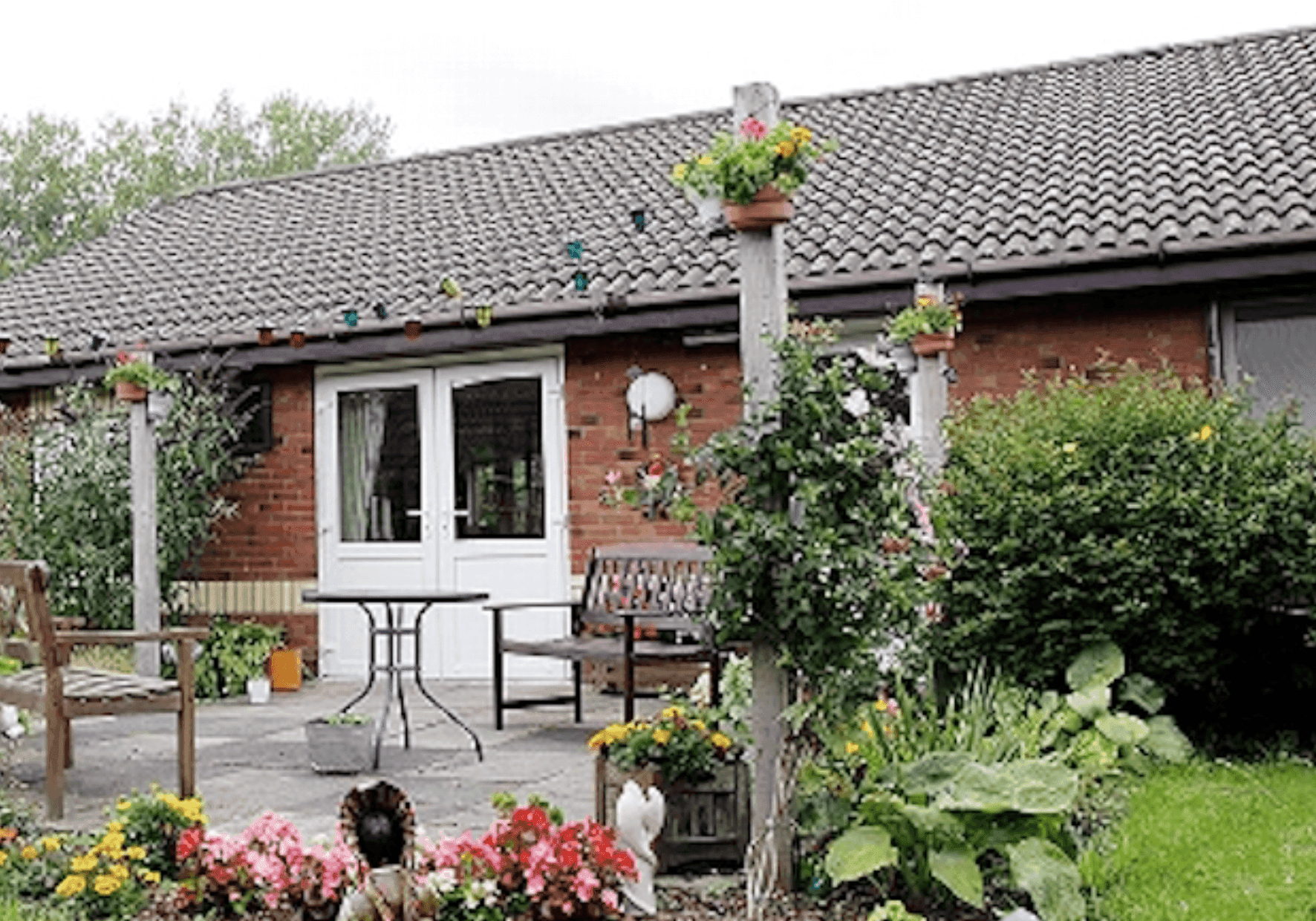 Garden of Braemount care home in Paisley, Scotland